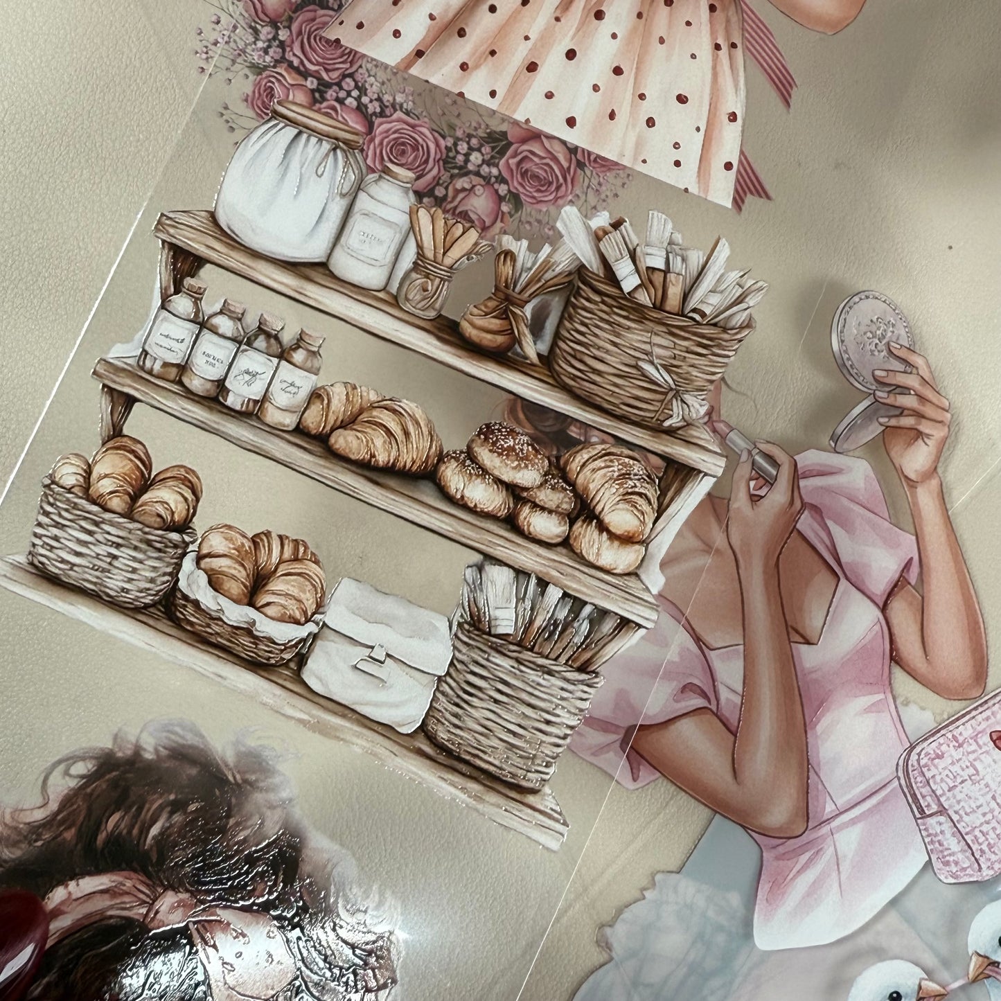 PET L_Amour Darling and Patisserie 3D raised tape,one roll fashion, junk journal, scrapbooking,bullet journal, card making.