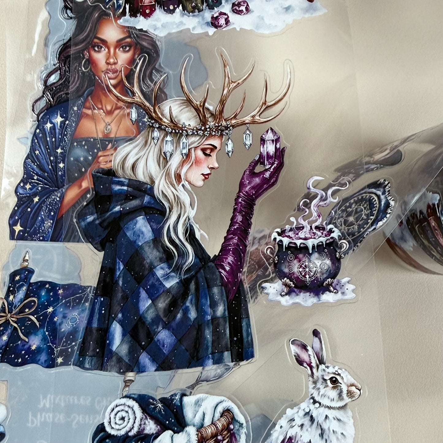 KISSCUT Winter Witchcraft and Celestial Apothecary PET 3D raised tape,one roll fashion, junk journal, scrapbooking,bullet journal, card making.