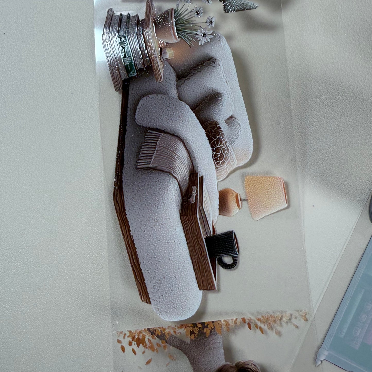 PET 3D raised Mulberry Academia and Whimsical Book Lover tape,one roll fashion, junk journal, scrapbooking,bullet journal, card making.