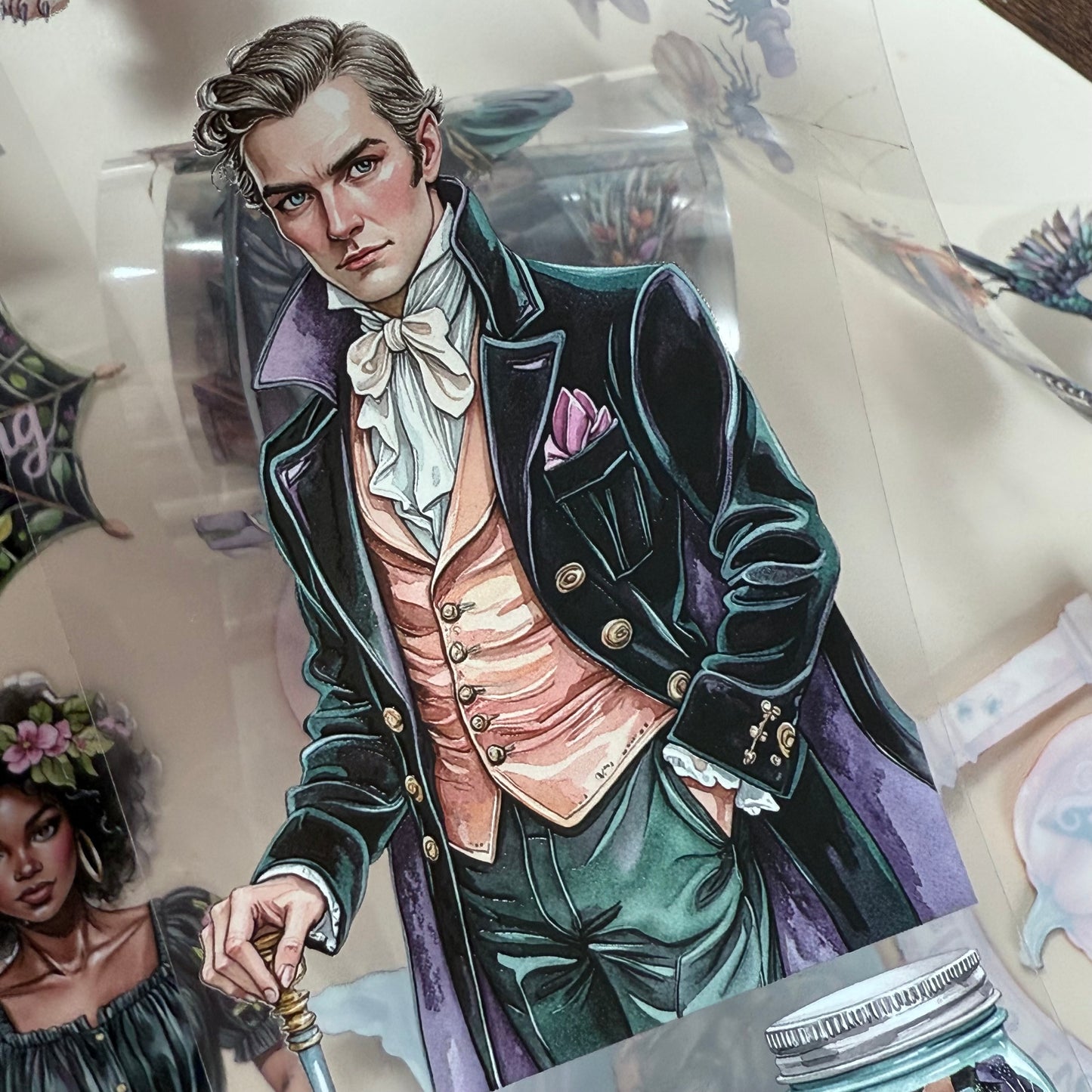 PET 3D raised Secrets of the Underworld and Halloween Mysteries tape,one roll fashion, junk journal, scrapbooking,bullet journal, card making.