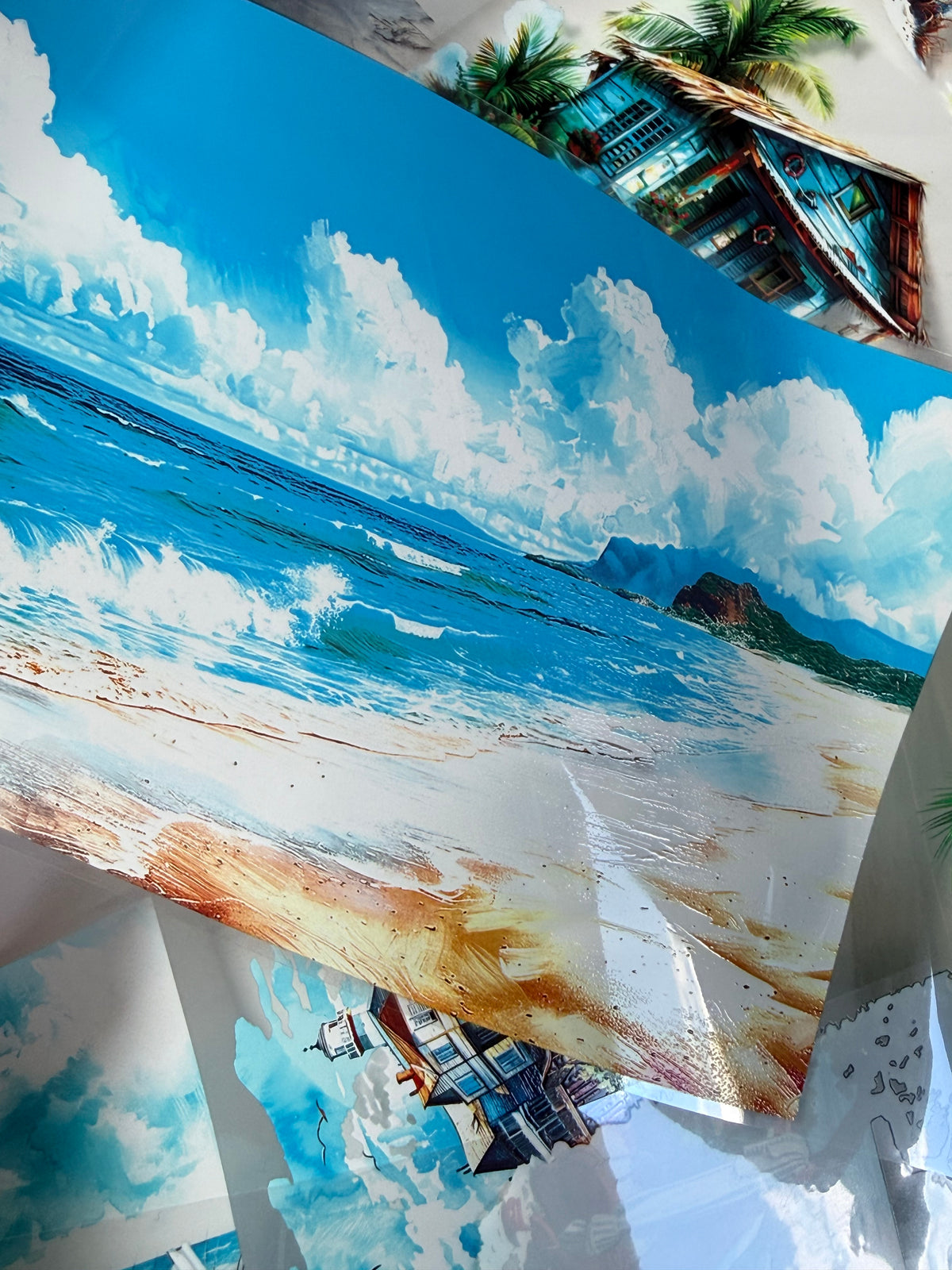 PET 3D raised Beach Bound Landscape tape
