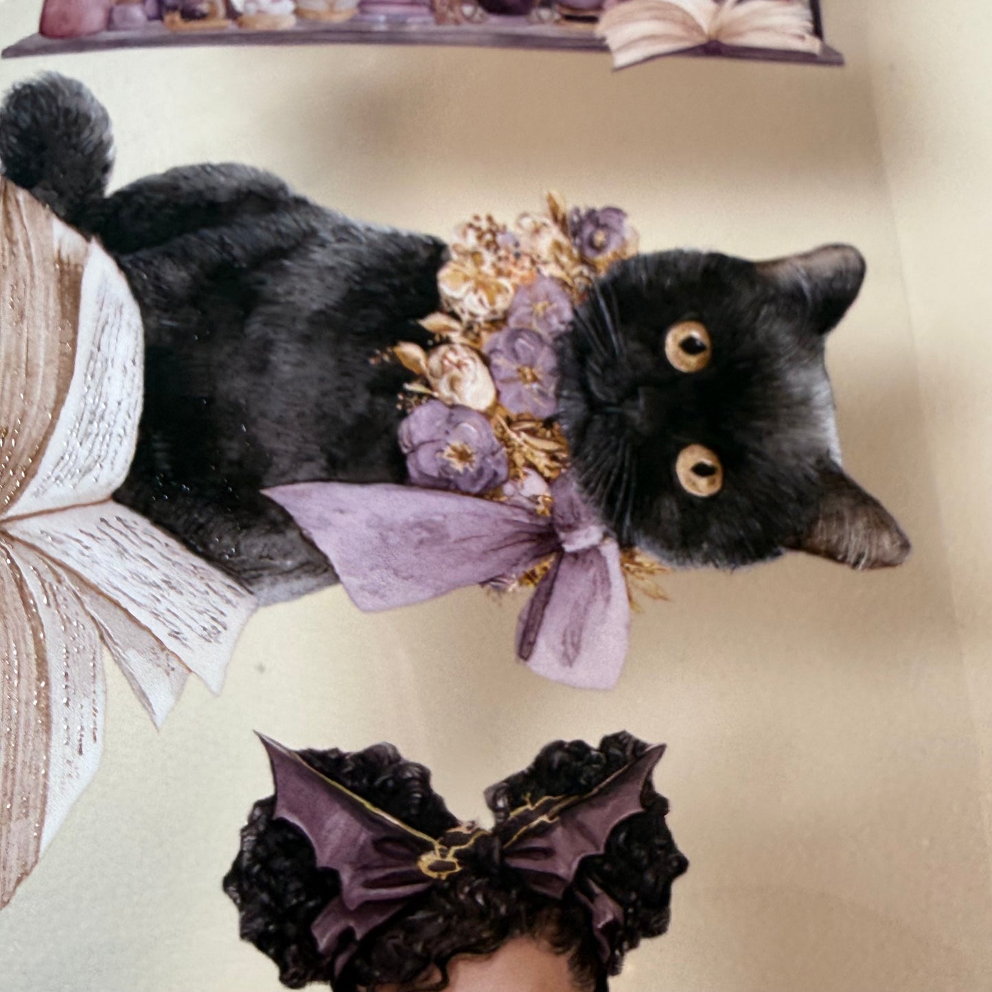 Haunted Bookstore and Lilac Library PET 3D raised tape,one roll fashion, junk journal, scrapbooking,bullet journal, card making.
