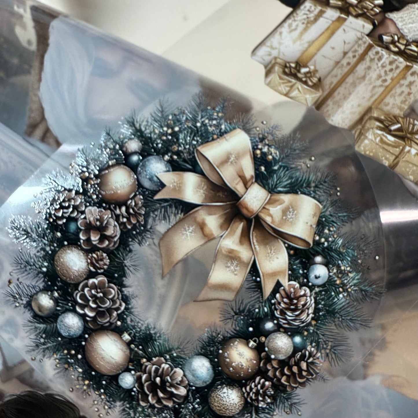 PET 3D raised Christmas Gold and Merry Christmas tape,one roll fashion, junk journal, scrapbooking,bullet journal, card making.