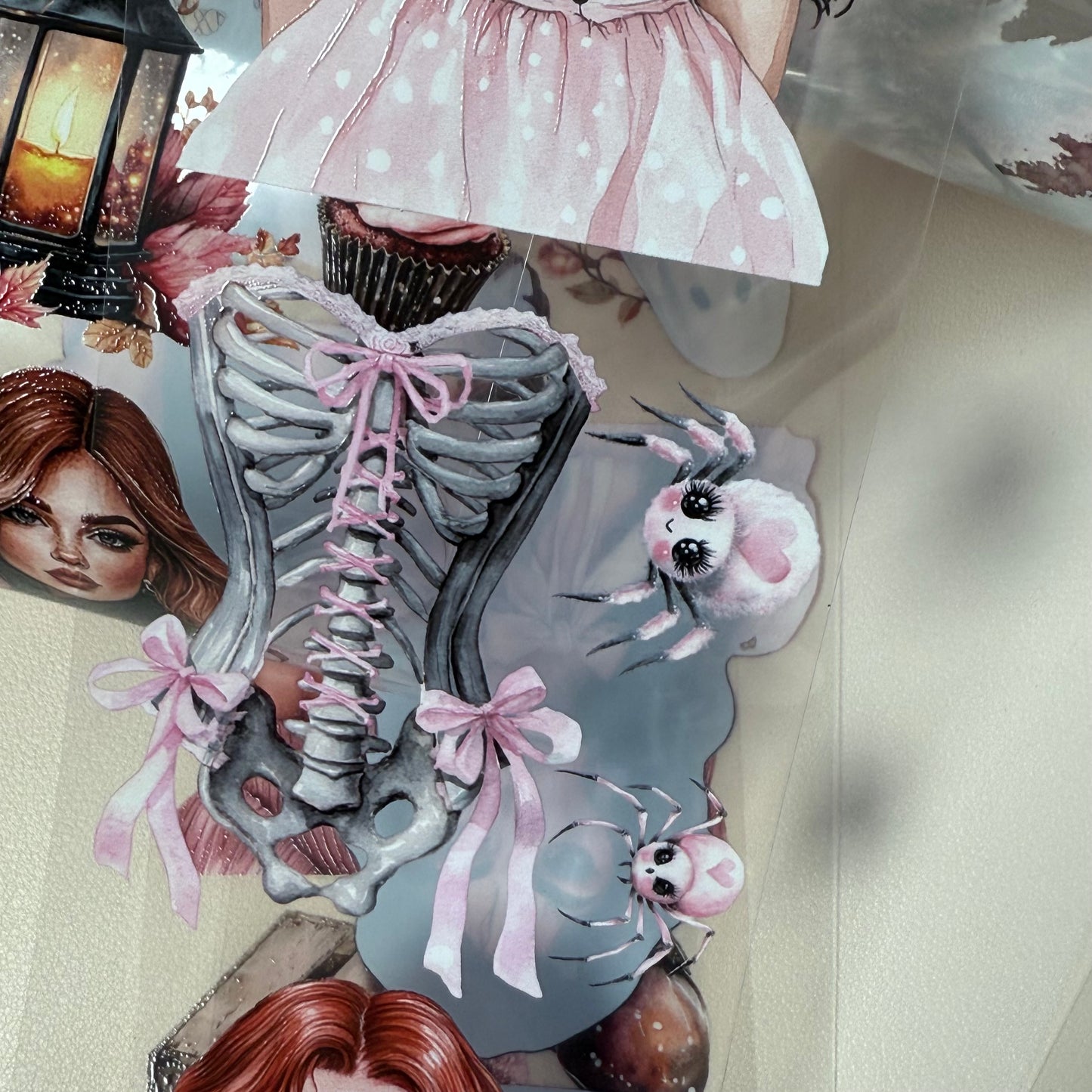 PET 3D raised Dead but Darling and Harvest Romance tape,one roll fashion, junk journal, scrapbooking,bullet journal, card making.