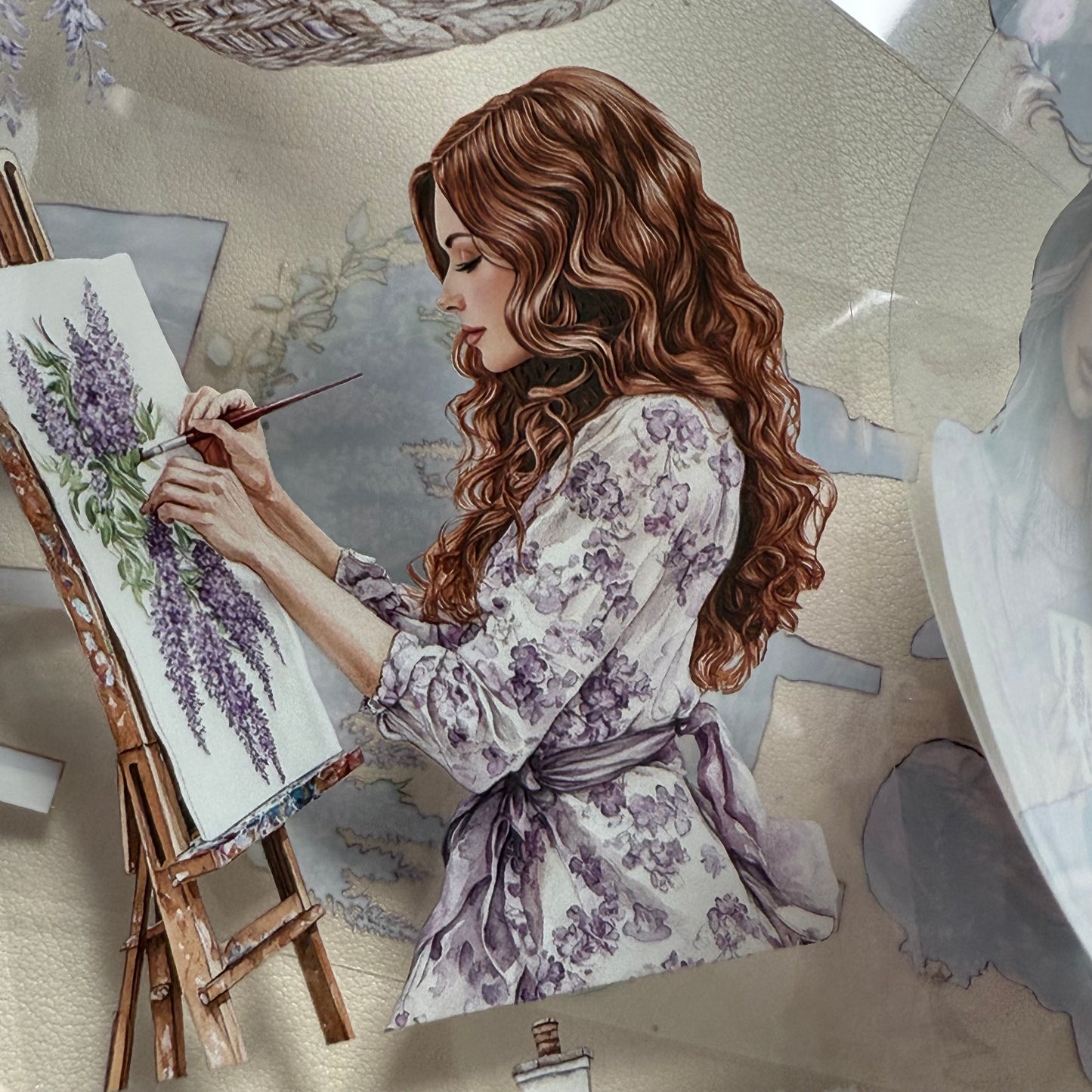 PET Wisteria garden and Spring countryside 3D raised tape,one roll fashion, junk journal, scrapbooking,bullet journal, card making.