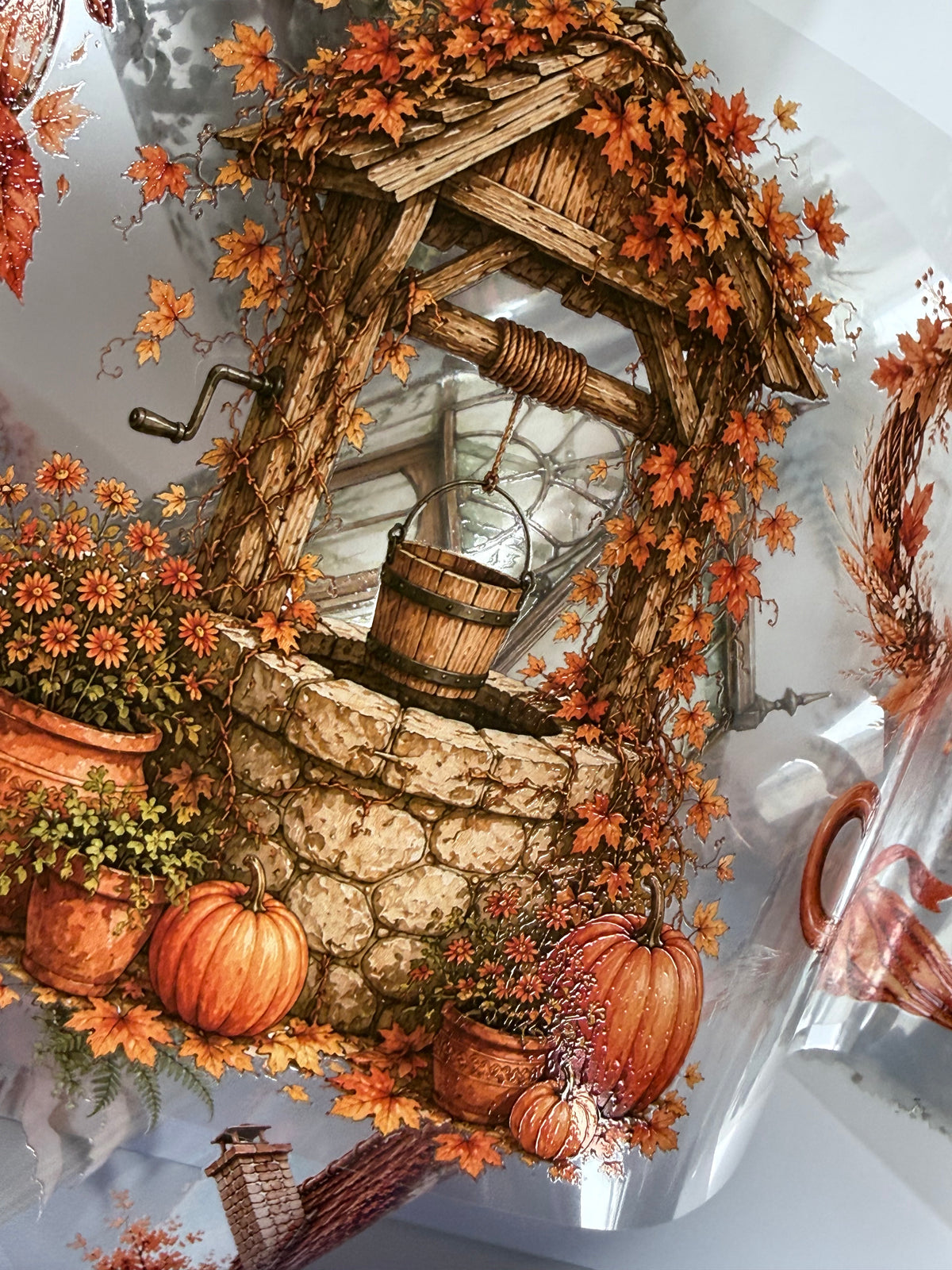 Forest and Amber autumn Landscape PET 3D raised tape.