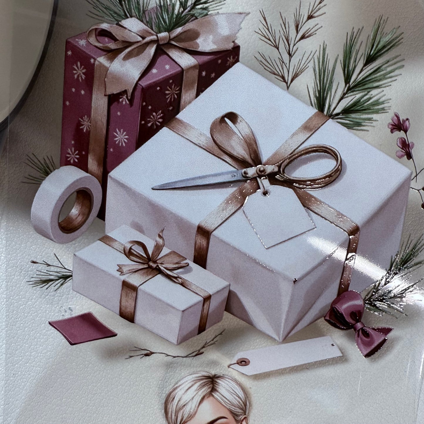 PET 3D raised The Giftmakers and Golden Tidings tape,one roll fashion, junk journal, scrapbooking,bullet journal, card making.