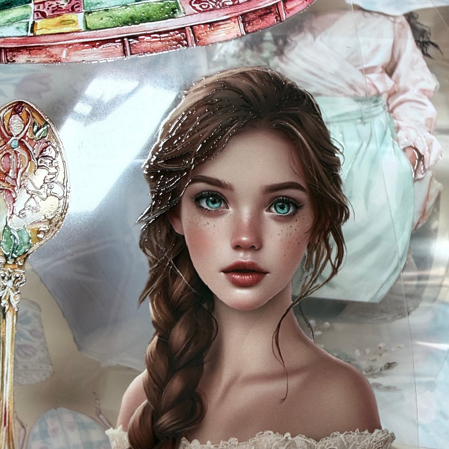 Pastel Coquette and Wildwood Reverie PET 3D raised tape,one roll fashion, junk journal, scrapbooking,bullet journal, card making.
