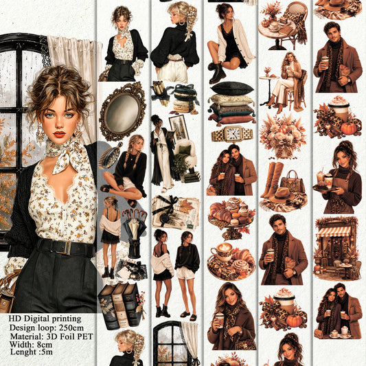 Autumn Noir and Leo Herbst PET 3D raised tape