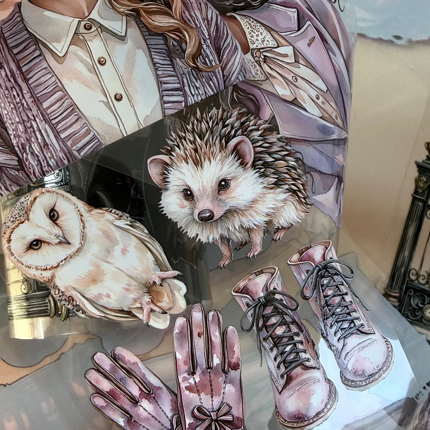 PET Plum Mood and Silverton Investigations 3D raised tape,one roll fashion, junk journal, scrapbooking,bullet journal, card making.
