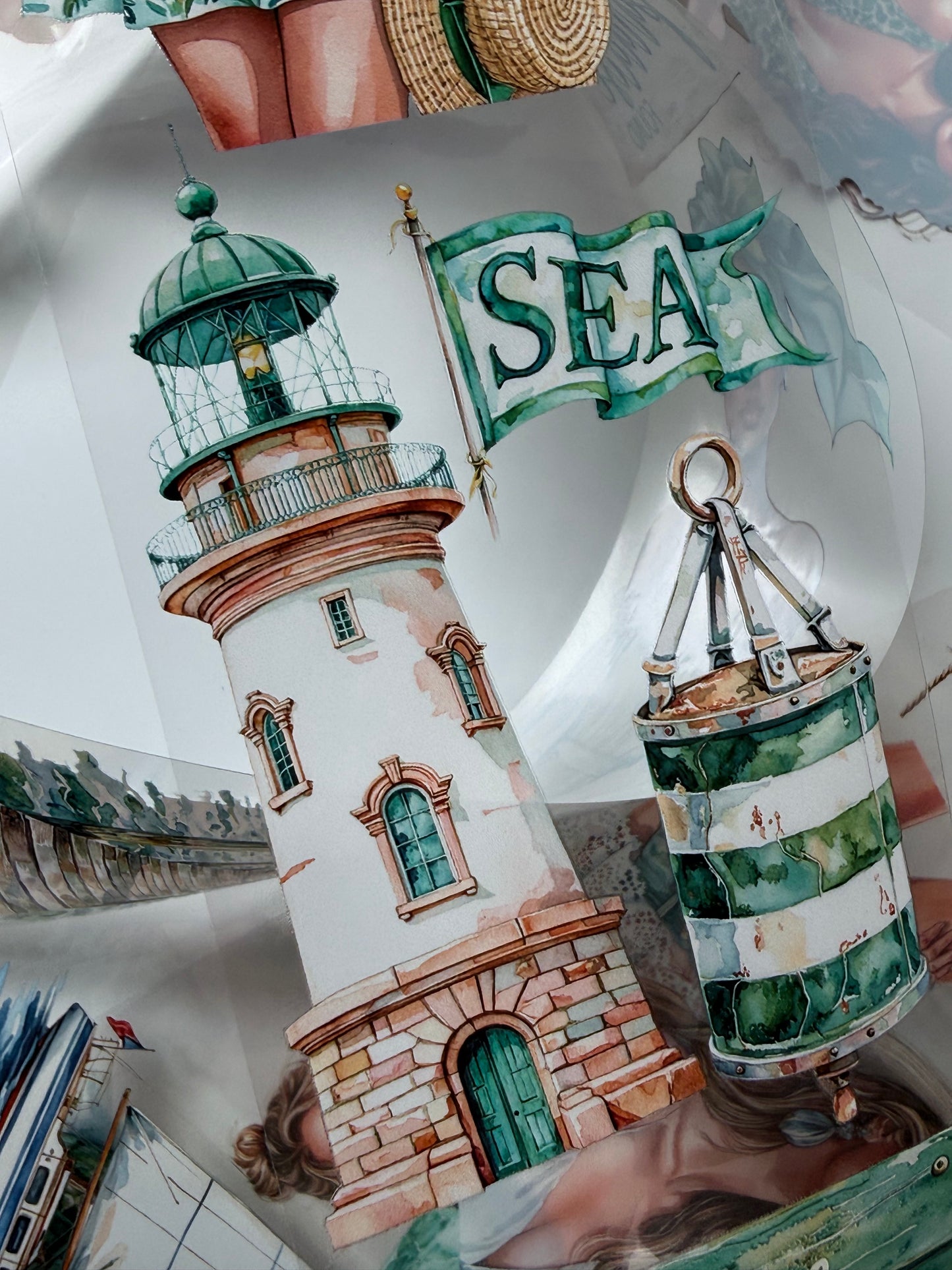 Aegean Escape and Summer Lagoon Light PET 3D raised tape