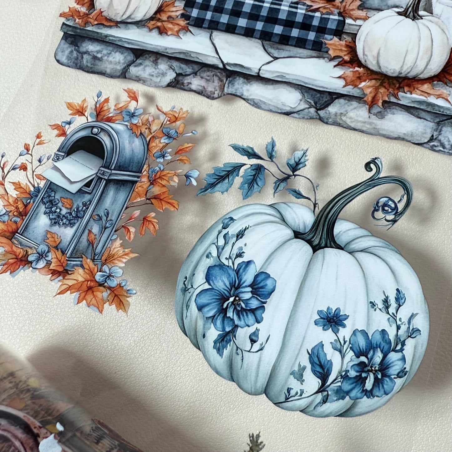 PET 3D raised Landscape 5  tape,one roll fashion, junk journal, scrapbooking,bullet journal, card making.