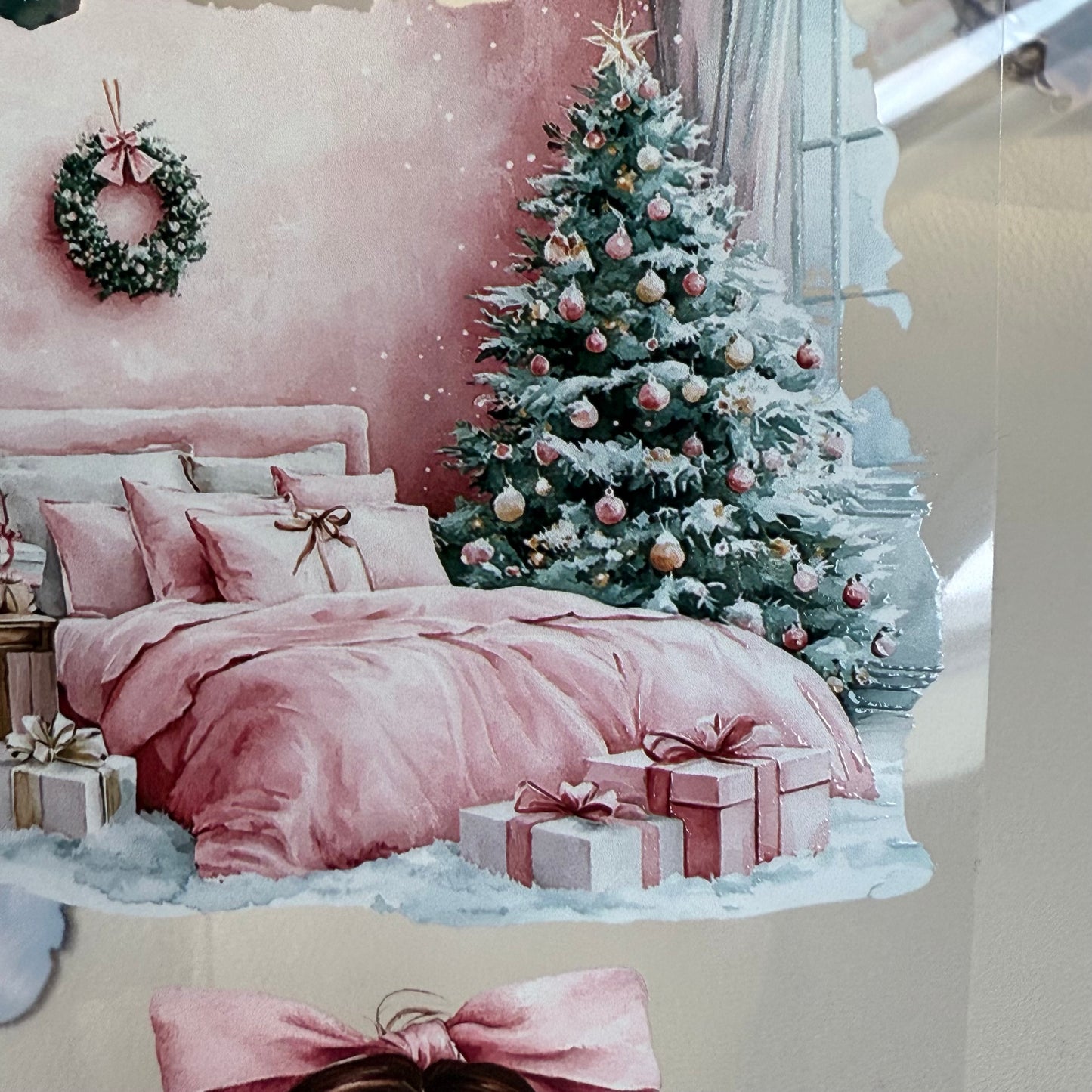 PET 3D raised Noir Noel Luxe and Pinkmas tape,one roll fashion, junk journal, scrapbooking,bullet journal, card making.