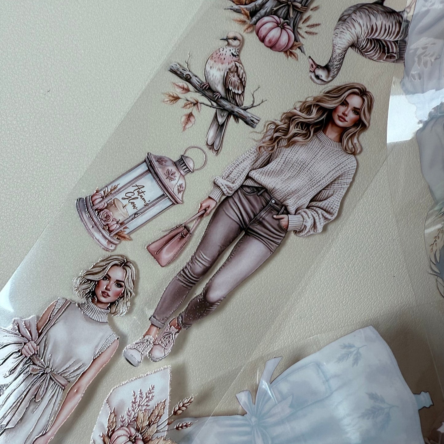 PET 3D raised Enchanted Druidic Grove and Autumn Soft Nostalgia tape,one roll fashion, junk journal, scrapbooking,bullet journal, card making.