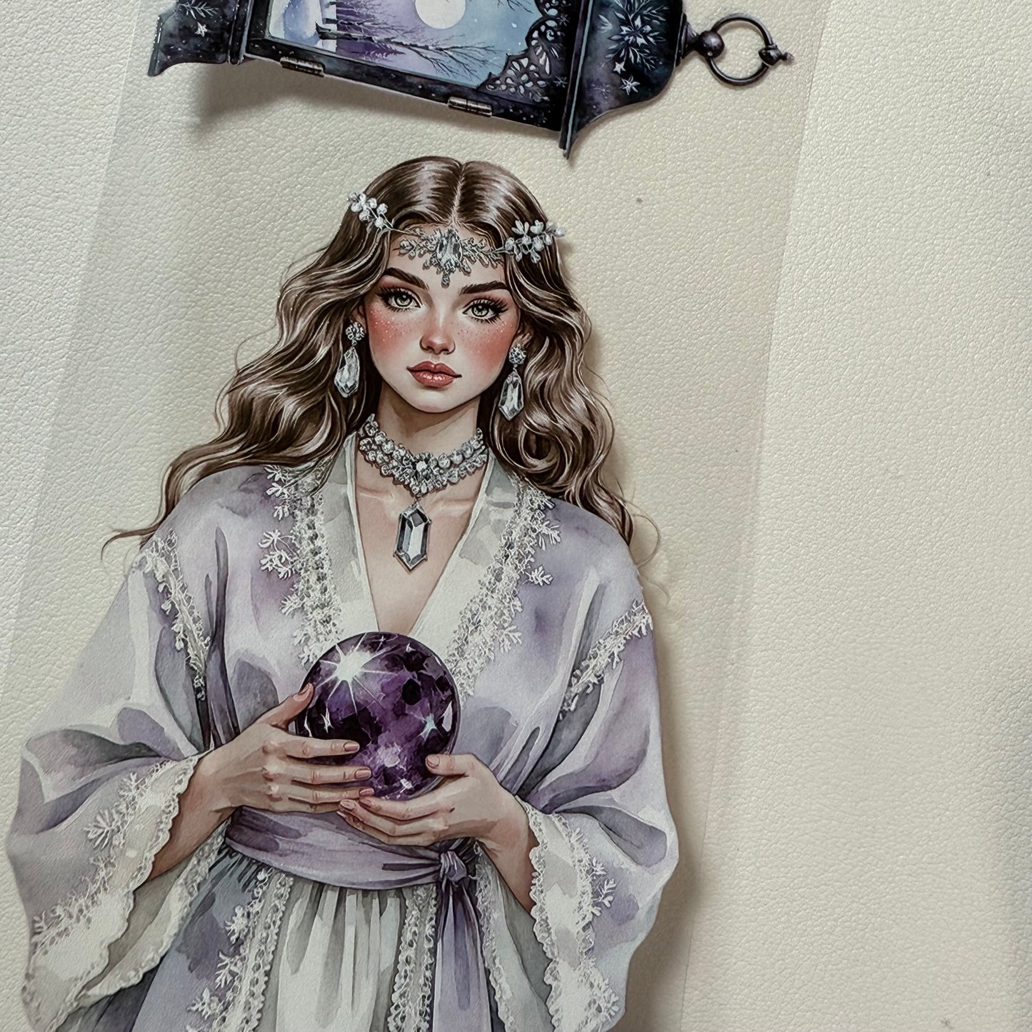 PET 3D raised Winter Oracle and Pastel Christmas tape,one roll fashion, junk journal, scrapbooking,bullet journal, card making.