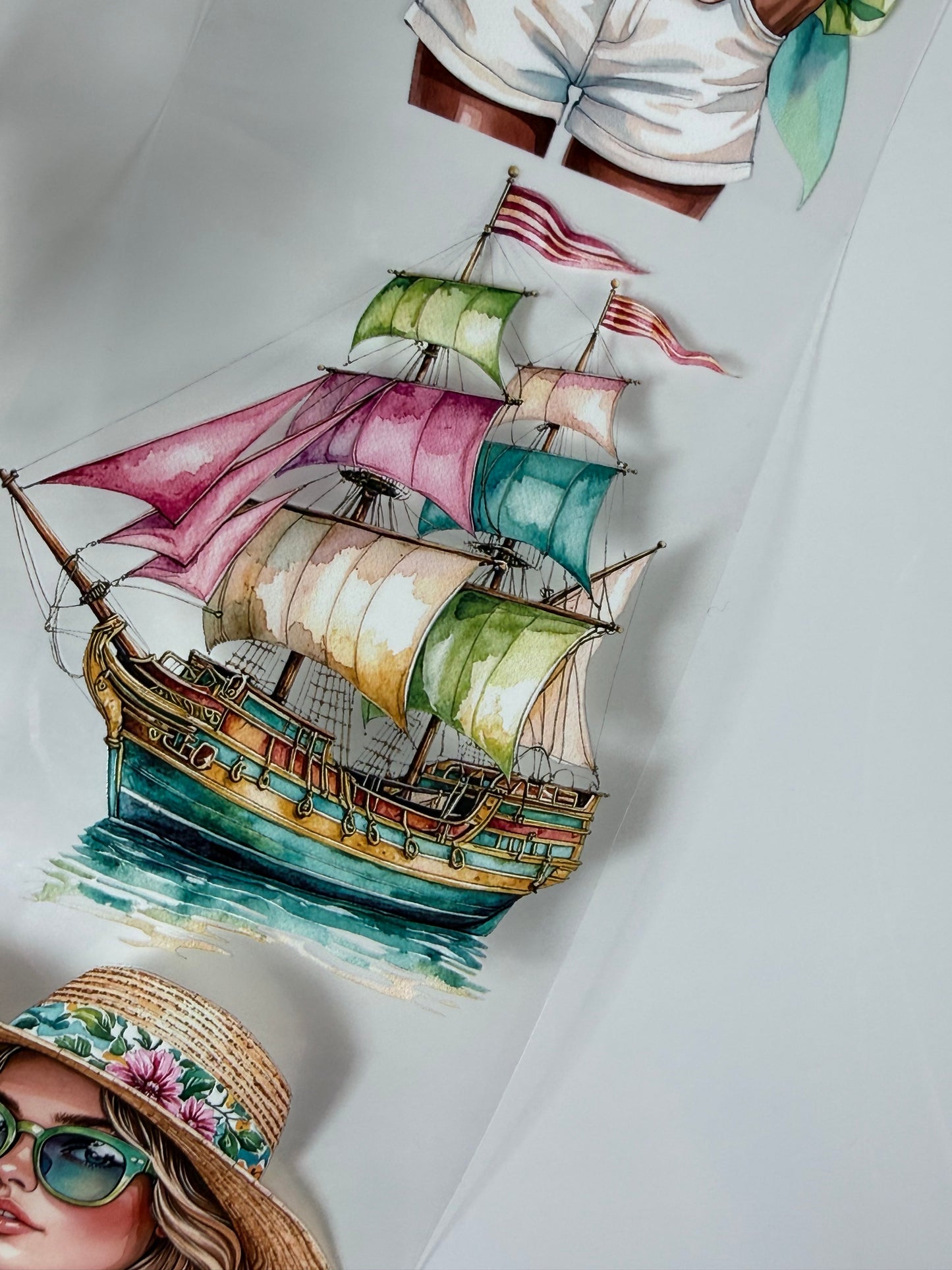 Tropical Lagoon and Rustic Taverna by the Sea PET 3D raised tape