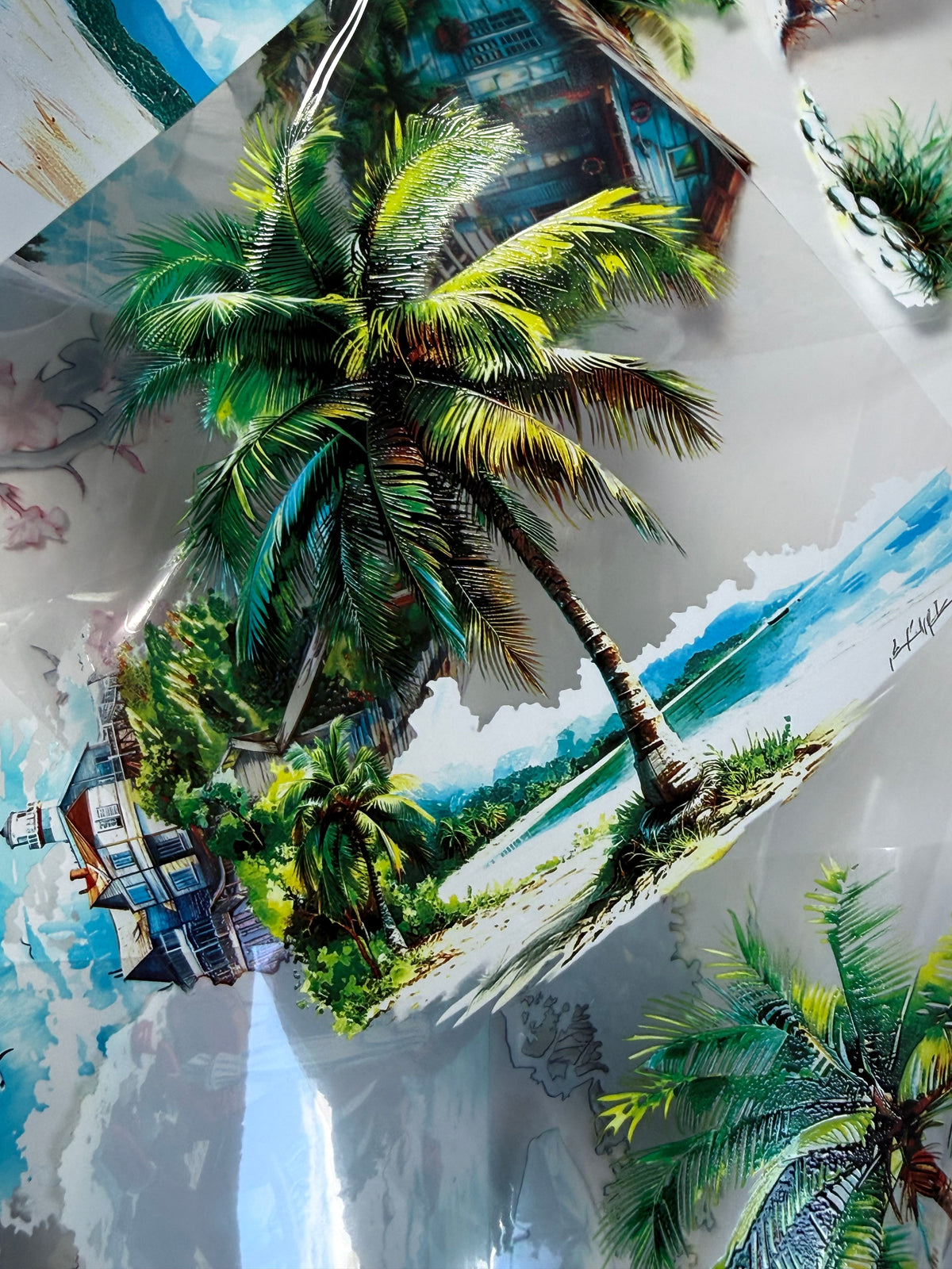 PET 3D raised Beach Bound Landscape tape