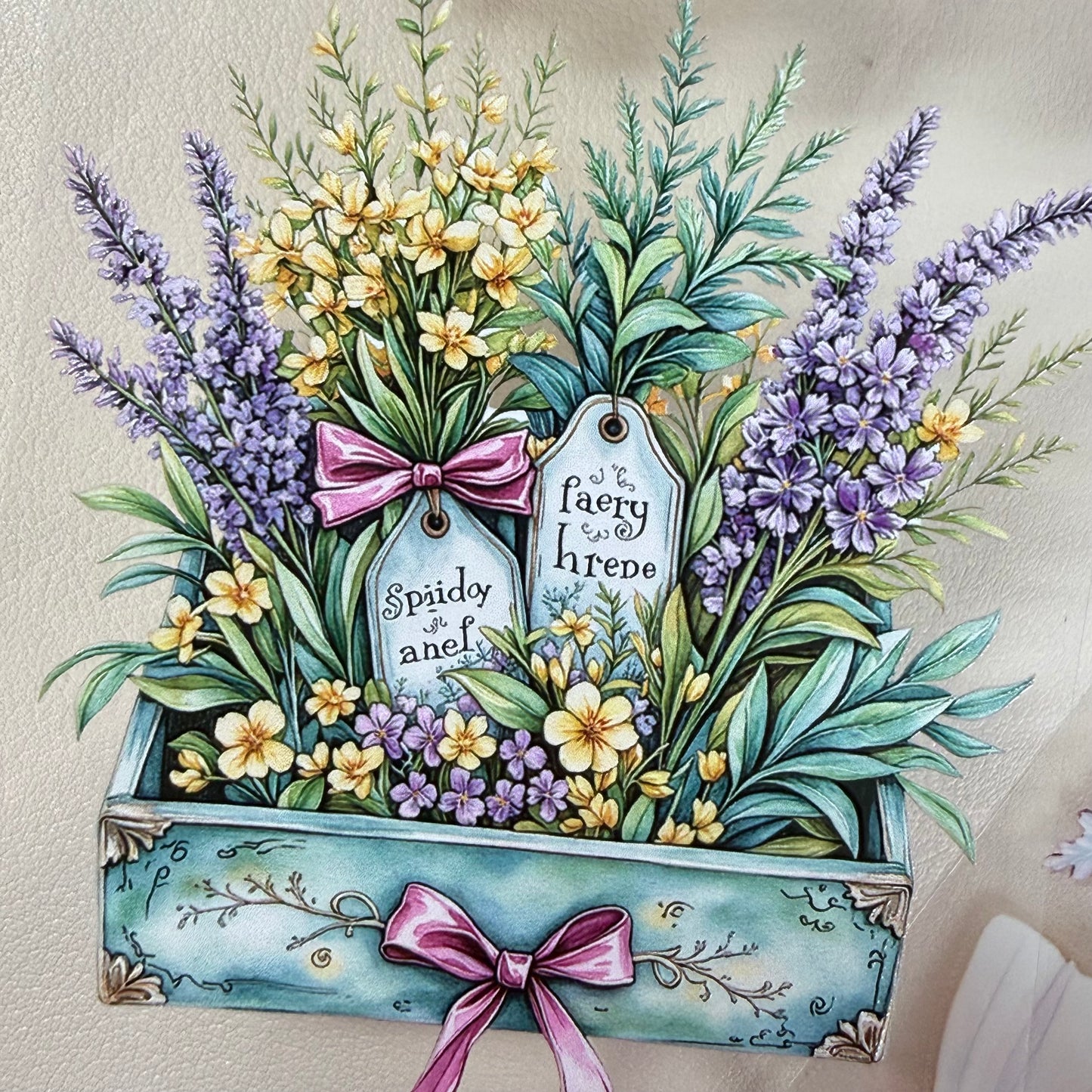 PET Magical Apothecary in Spring and Cherry Pink Garden 3D raised tape,one roll fashion, junk journal, scrapbooking,bullet journal, card making.