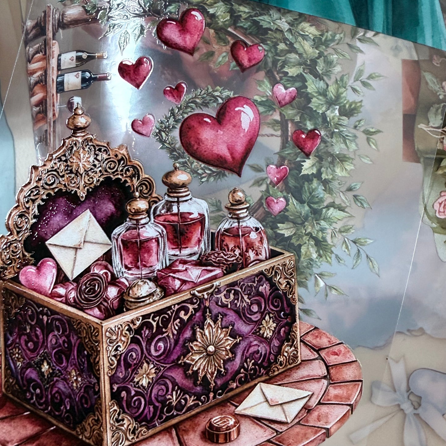 Kasbah Heart Bazaar and Tuscan Vineyard Promises PET 3D raised tape,one roll fashion, junk journal, scrapbooking,bullet journal, card making.