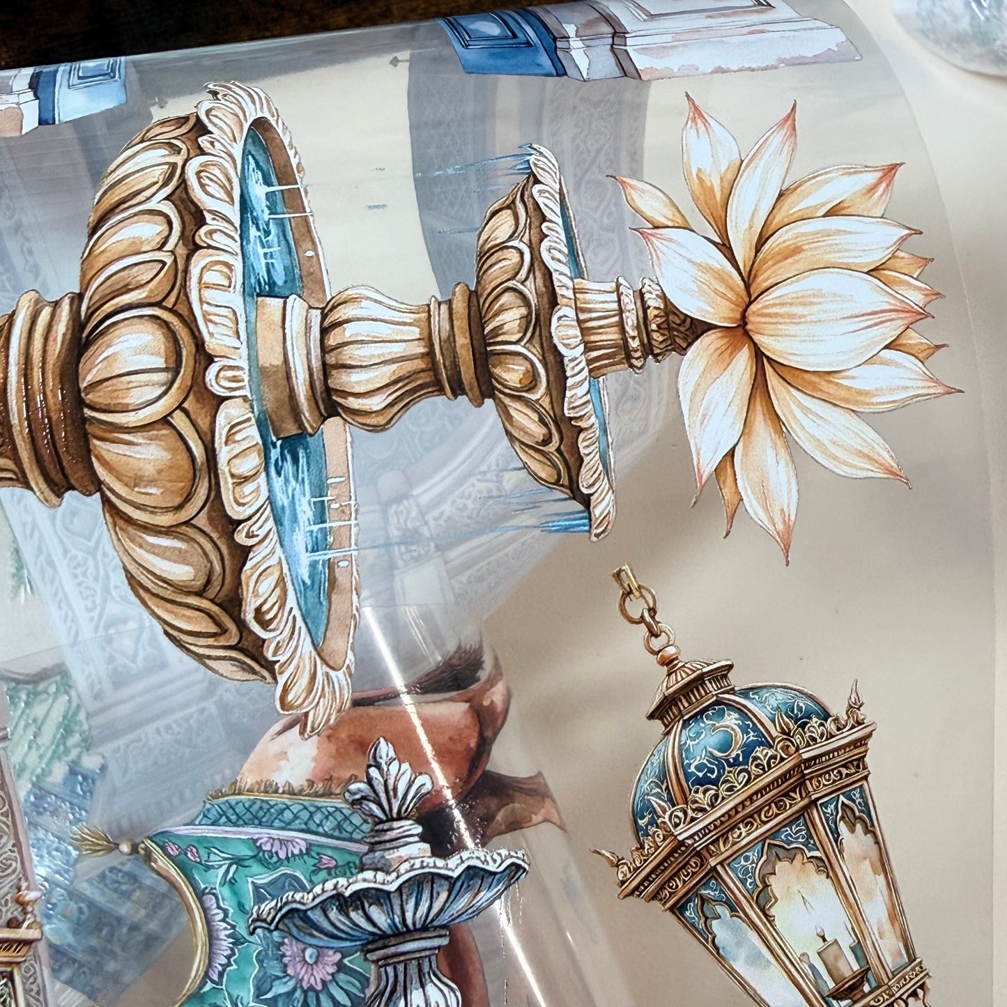 PET 3D raised Landscape East addiction tape,one roll fashion, junk journal, scrapbooking,bullet journal, card making.