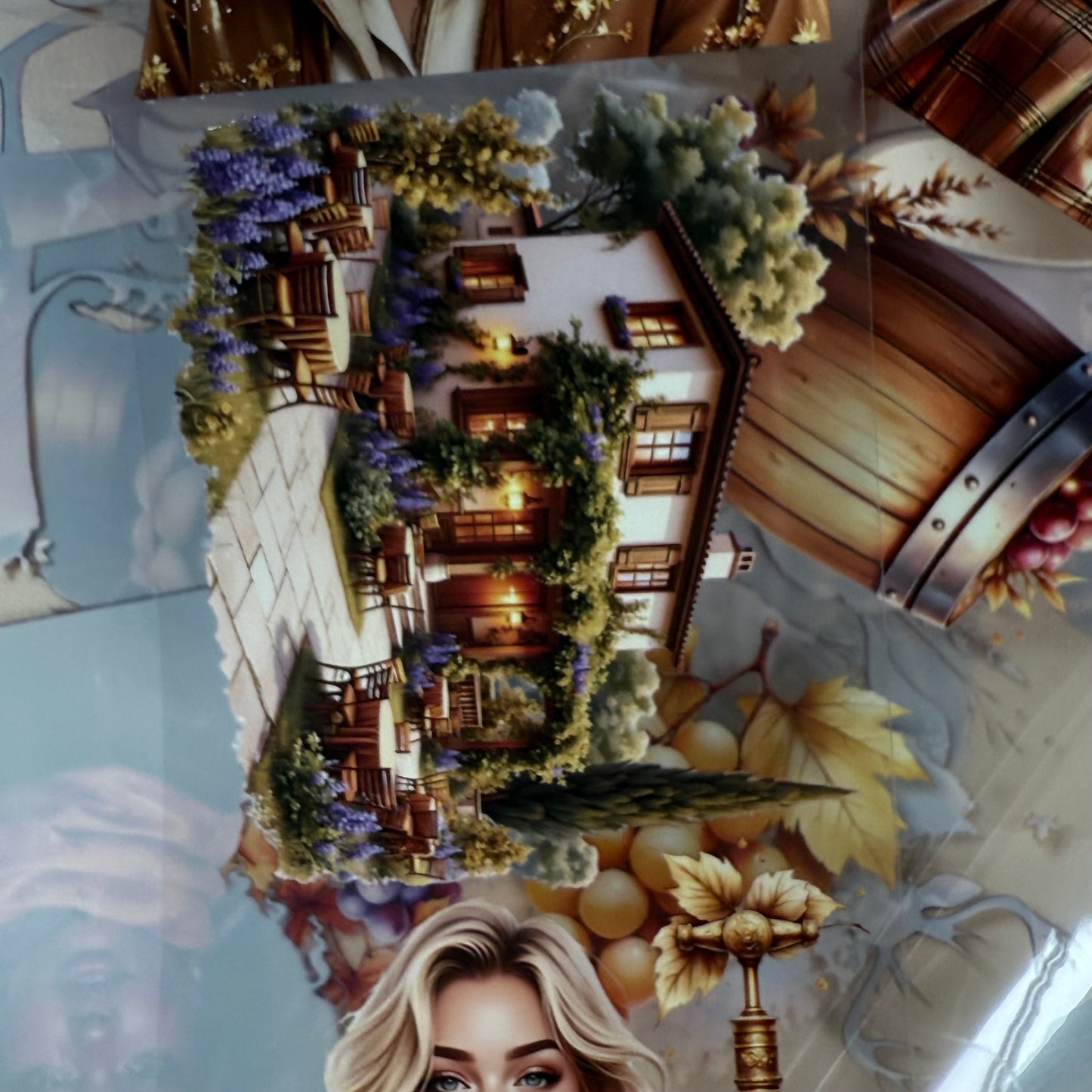 PET 3D raised Autumn Enchantment and Vineyard tape,one roll fashion, junk journal, scrapbooking,bullet journal, card making.