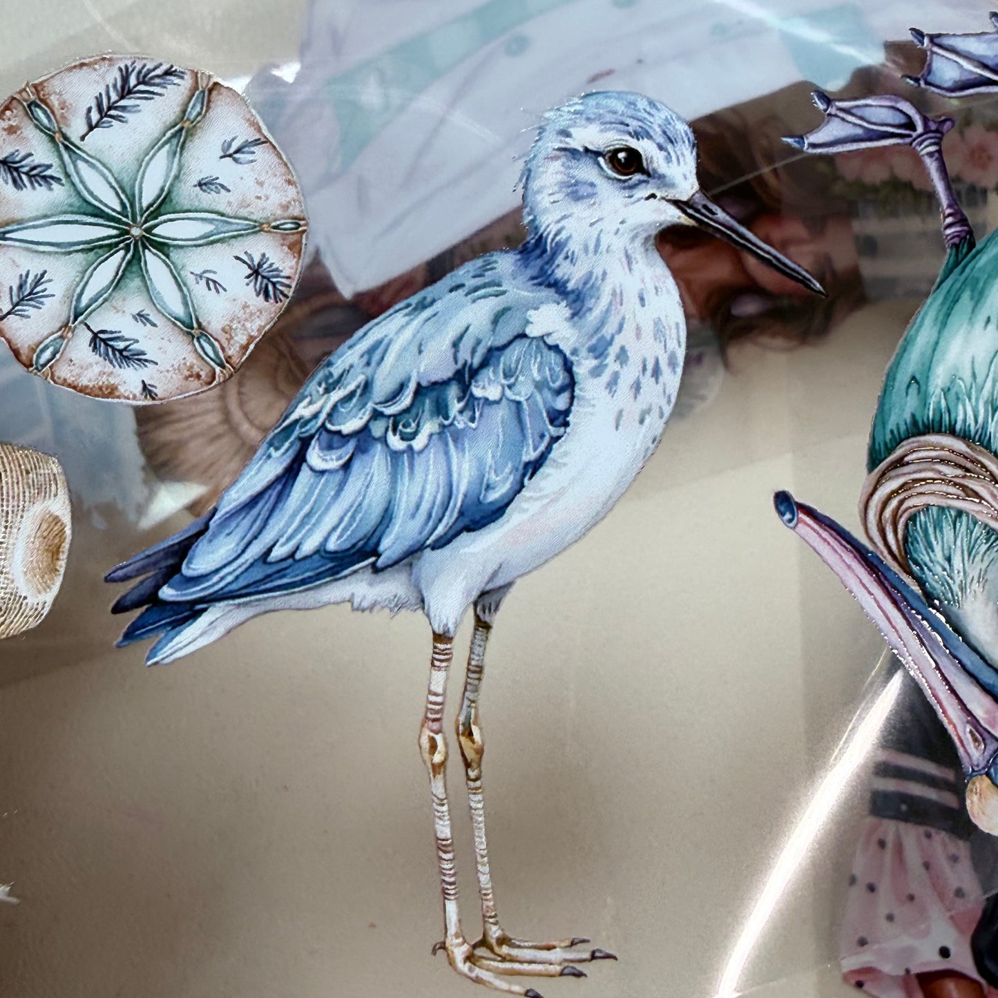 Azure Raffia Reverie and Rainkissed Spring Street PET 3D raised tape,one roll fashion, junk journal, scrapbooking,bullet journal, card making.