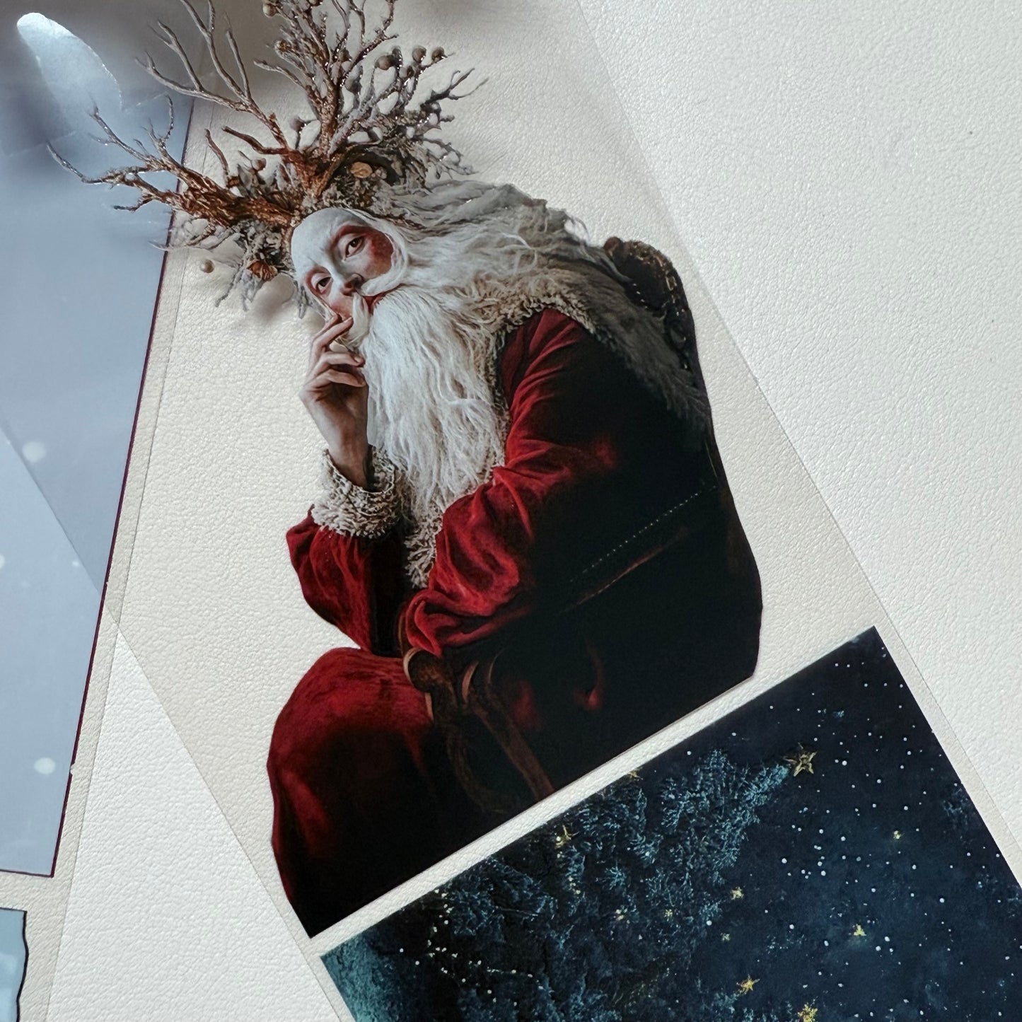 PET 3D raised Winter Girls and Fantasy Christmas tape,one roll fashion, junk journal, scrapbooking,bullet journal, card making.