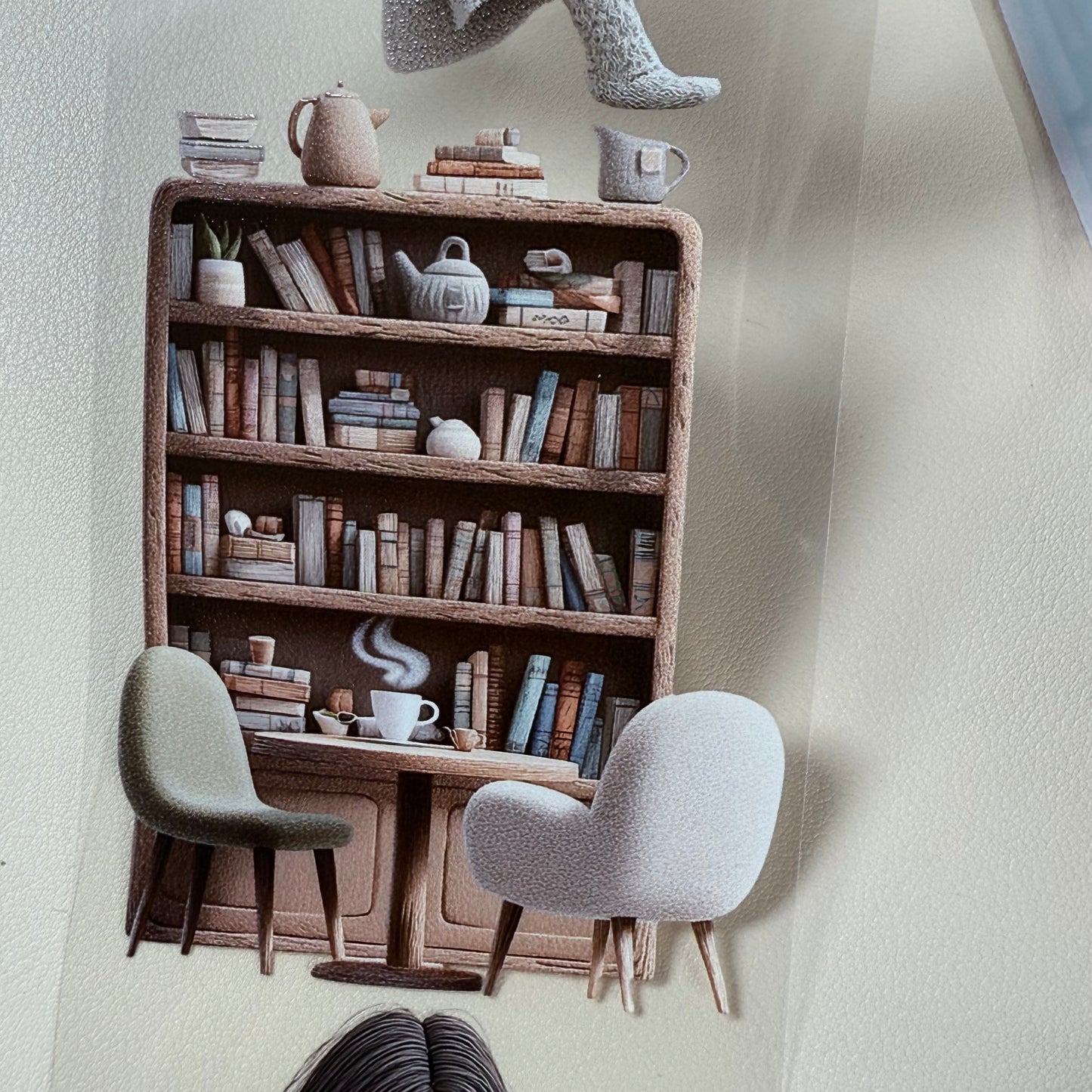 PET 3D raised Mulberry Academia and Whimsical Book Lover tape,one roll fashion, junk journal, scrapbooking,bullet journal, card making.