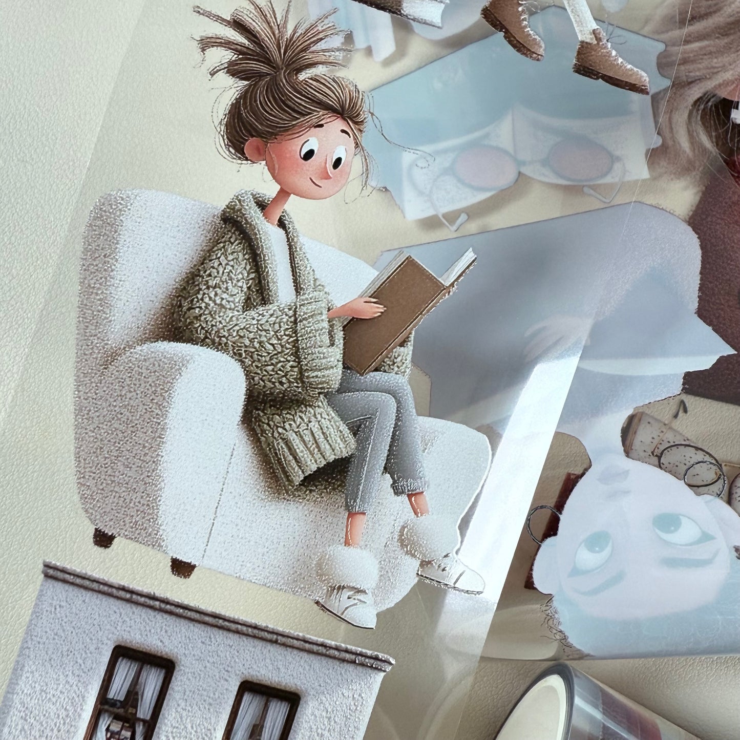 PET 3D raised Mulberry Academia and Whimsical Book Lover tape,one roll fashion, junk journal, scrapbooking,bullet journal, card making.