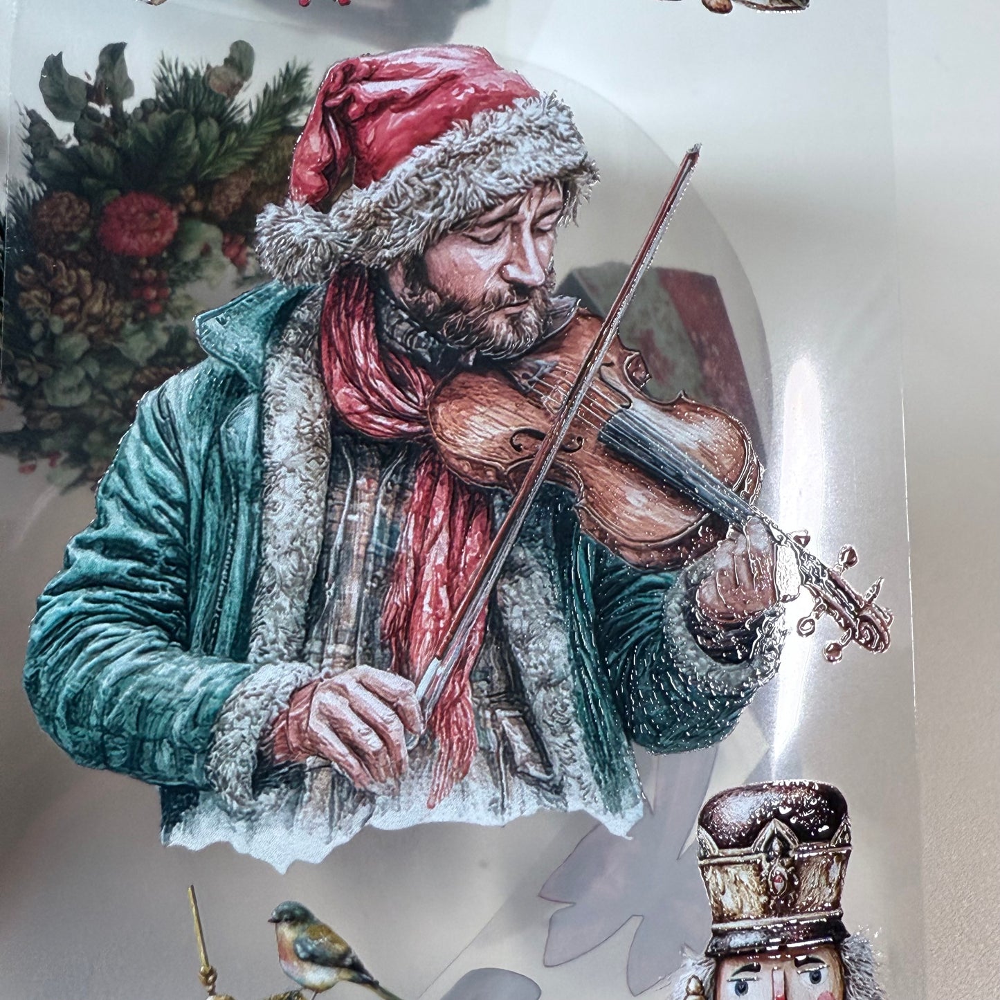 PET 3D raised Christmas Market and Frosted Winter tape,one roll fashion, junk journal, scrapbooking,bullet journal, card making.