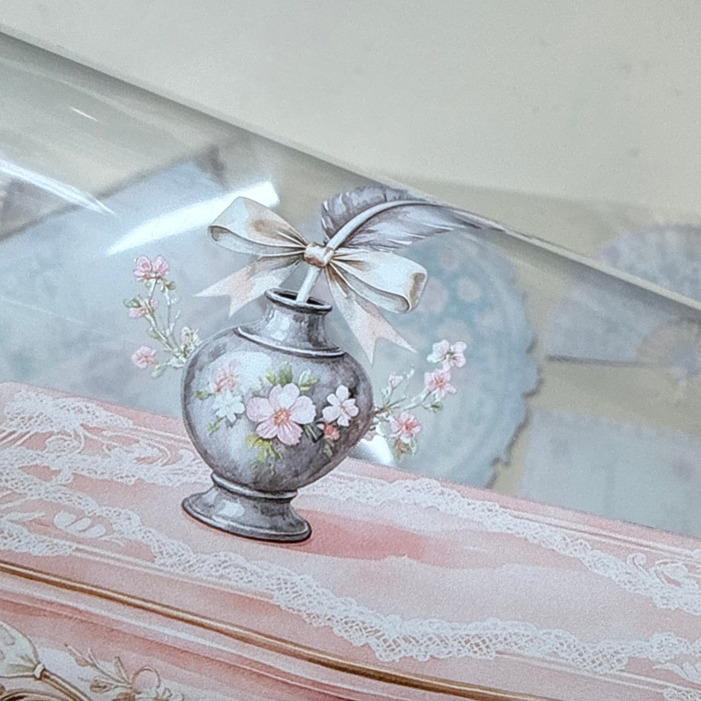 PET 3D raised Landscape Rococo addiction tape,one roll fashion, junk journal, scrapbooking,bullet journal, card making.