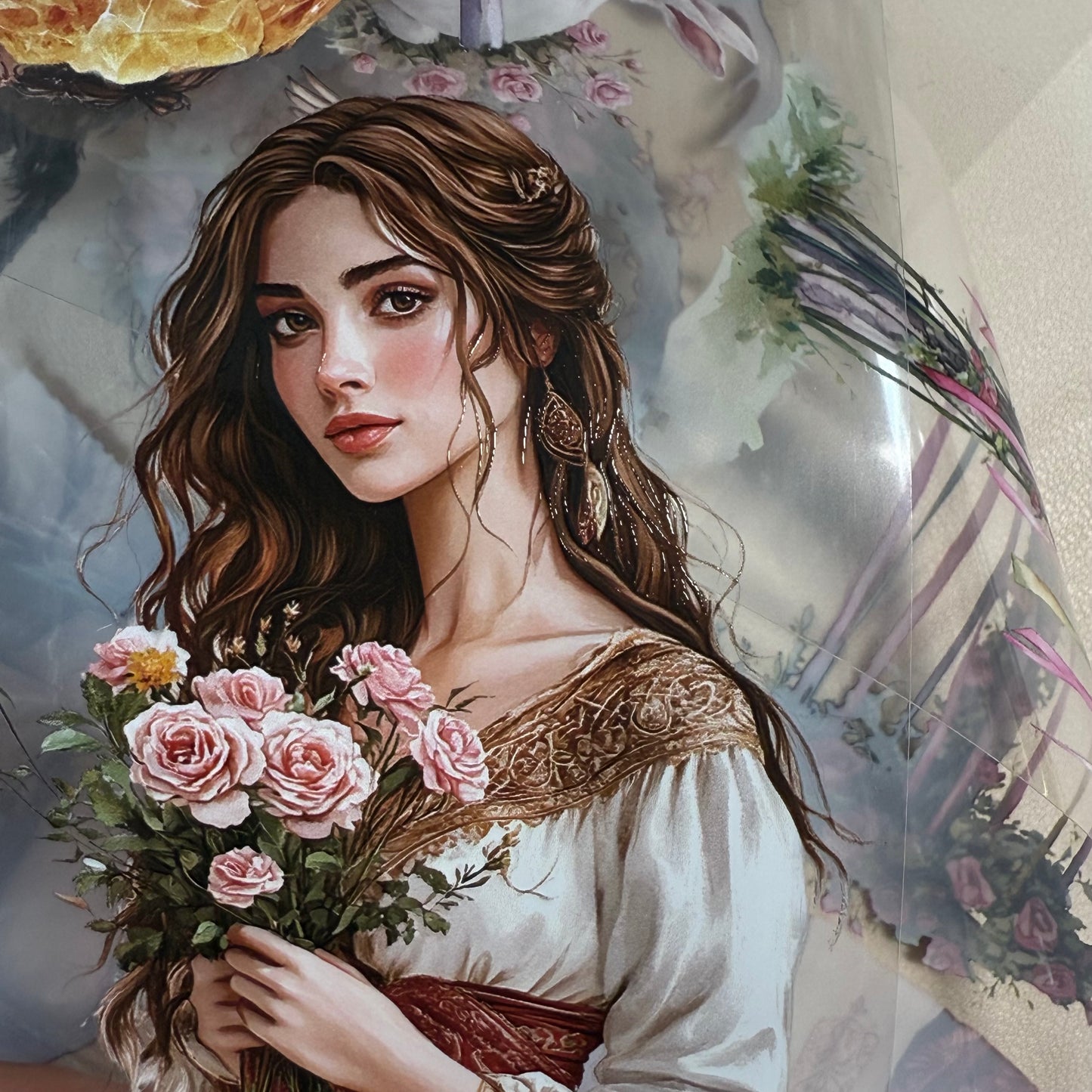 PET 3D raised Slavic Witch and Beltane day tape,one roll fashion, junk journal, scrapbooking,bullet journal, card making.