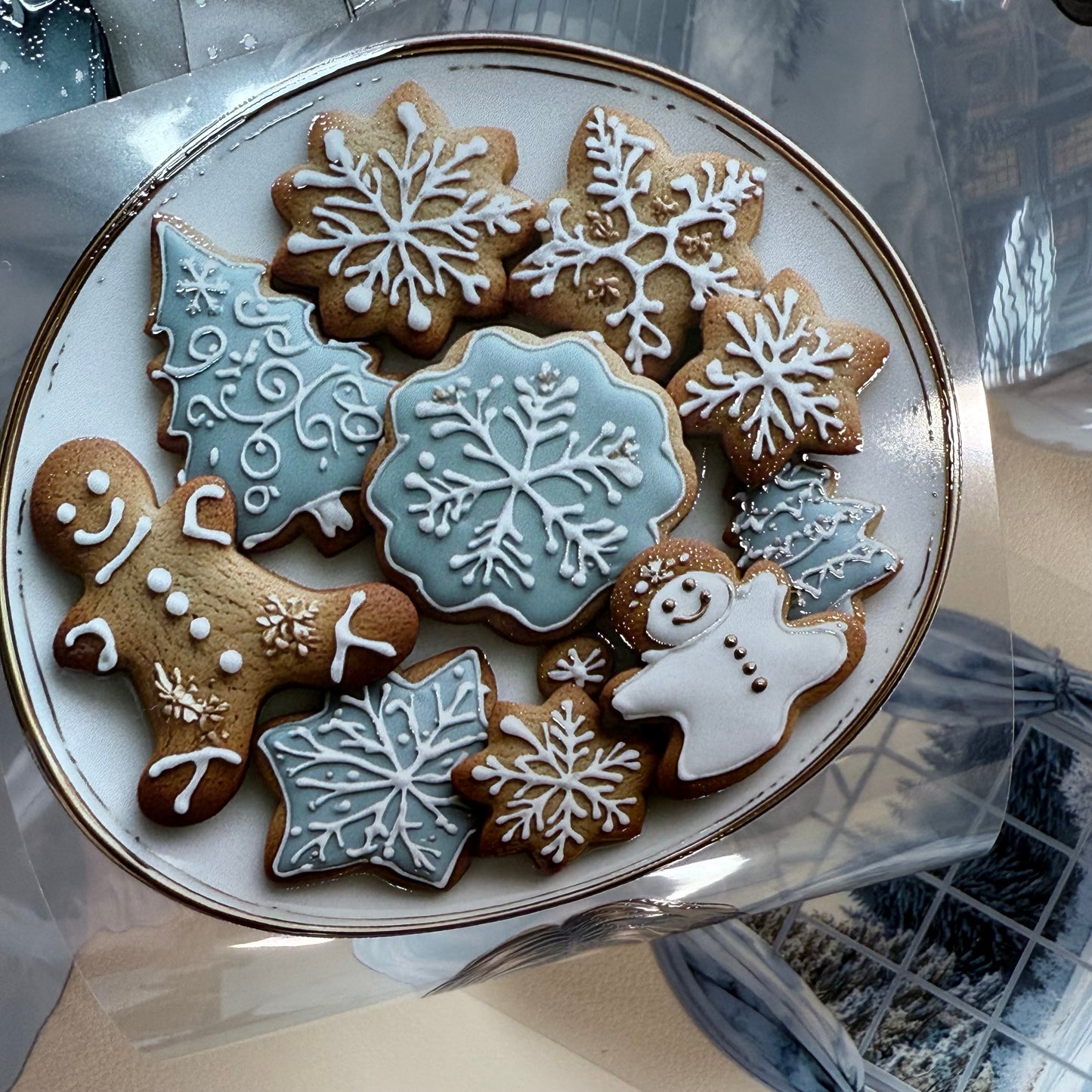 PET 3D raised Classic Christmas 2 and Icy whisper winter tape,one roll fashion, junk journal, scrapbooking,bullet journal, card making.