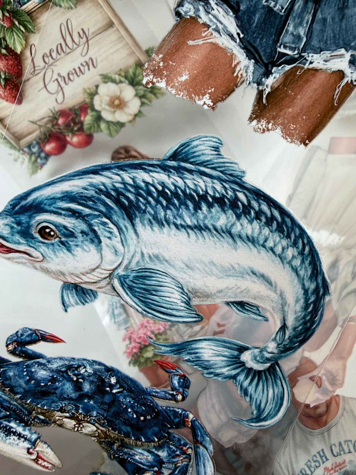 Fisherman and Farmers Market PET 3D raised tape