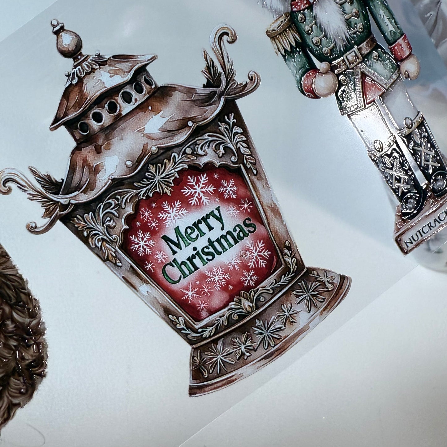 PET 3D raised Modern Christmas in the City and Festive Wonderland tape,one roll fashion, junk journal, scrapbooking,bullet journal, card making.