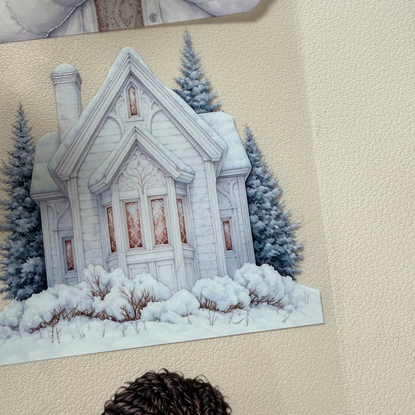 PET 3D raised Classy Old Money and White Luxe Crhistmas tape,one roll fashion, junk journal, scrapbooking,bullet journal, card making.