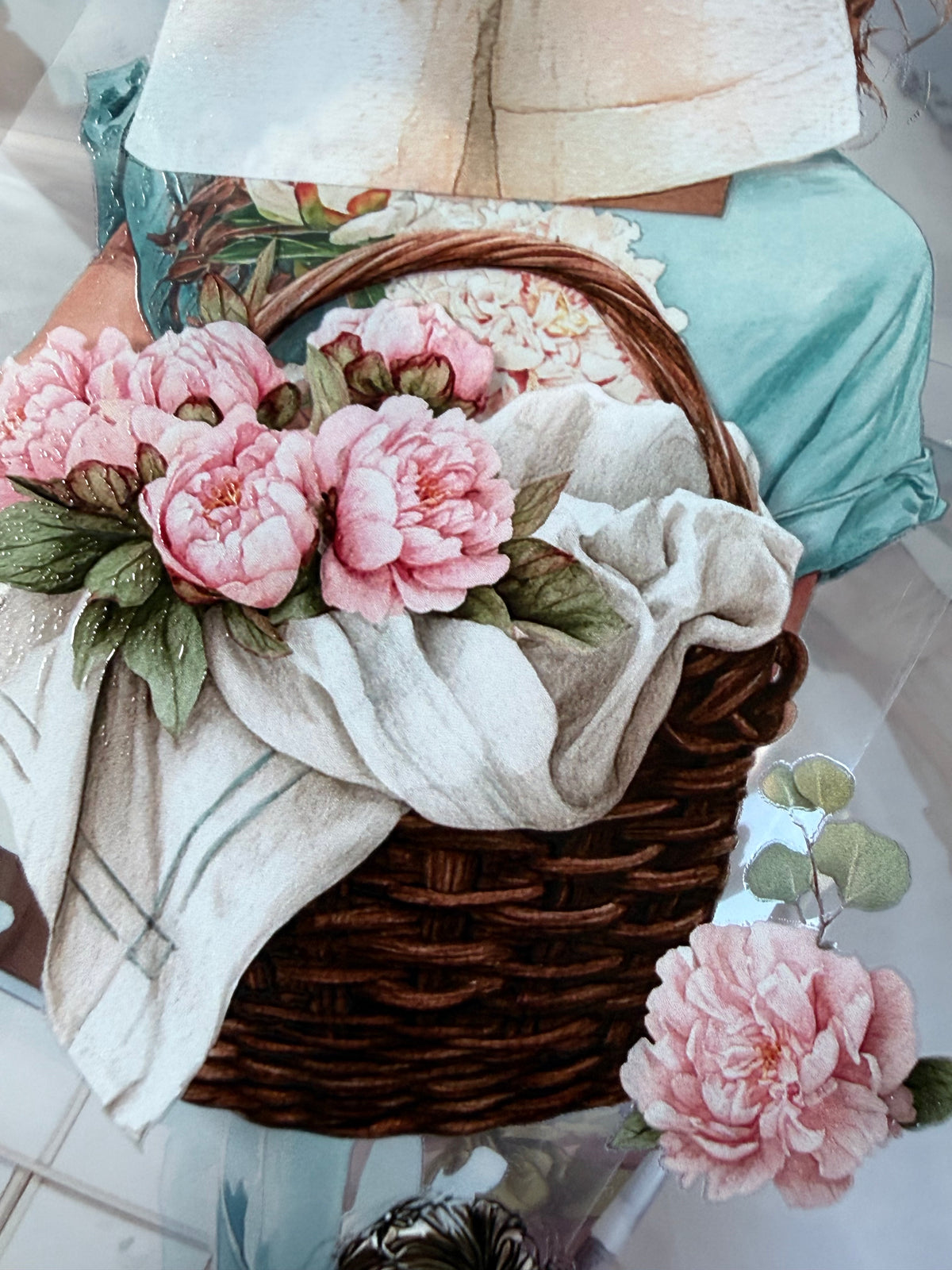 Peony Morning PET 3D raised tape