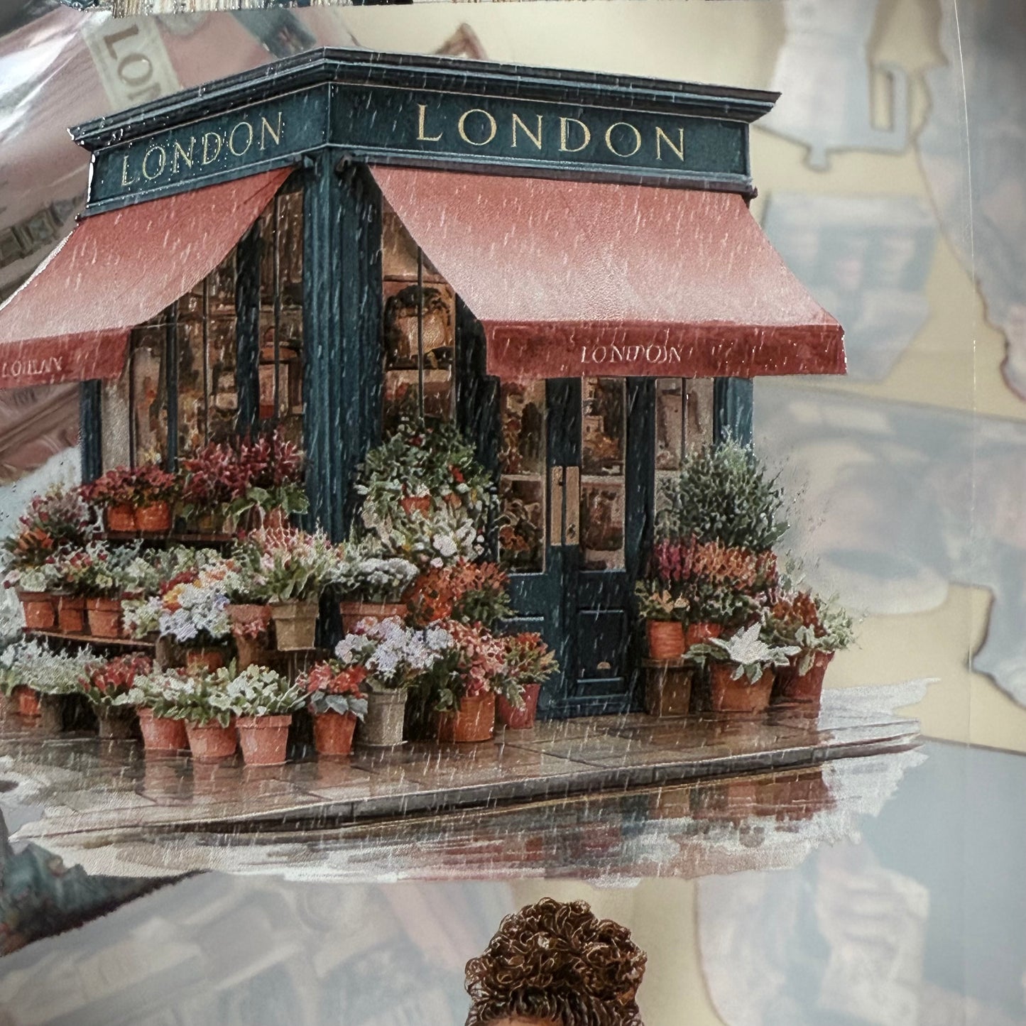 PET London travel and Paris coffee 3D raised tape,one roll fashion, junk journal, scrapbooking,bullet journal, card making.