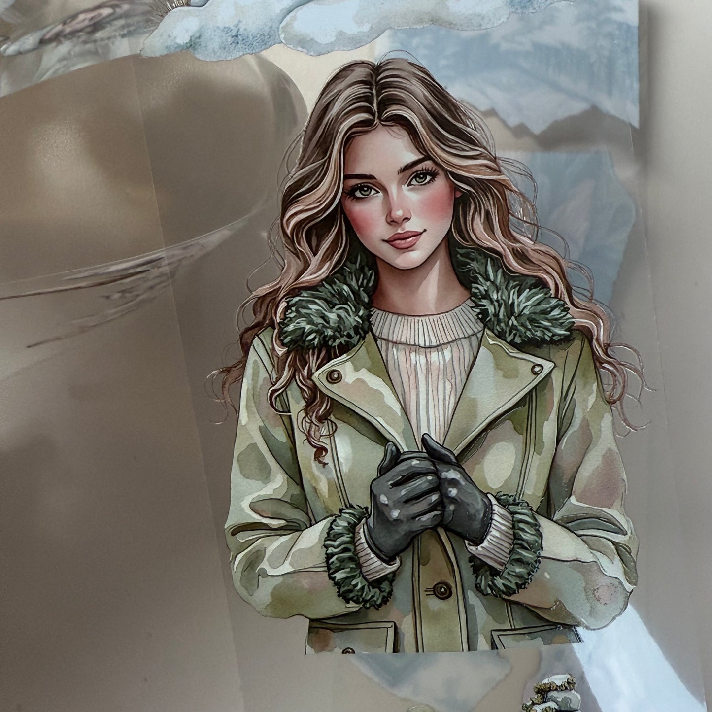 PET 3D raised Frozen Wilderness and Emberwood Tales of Fire and Ice tape,one roll fashion, junk journal, scrapbooking,bullet journal, card making.