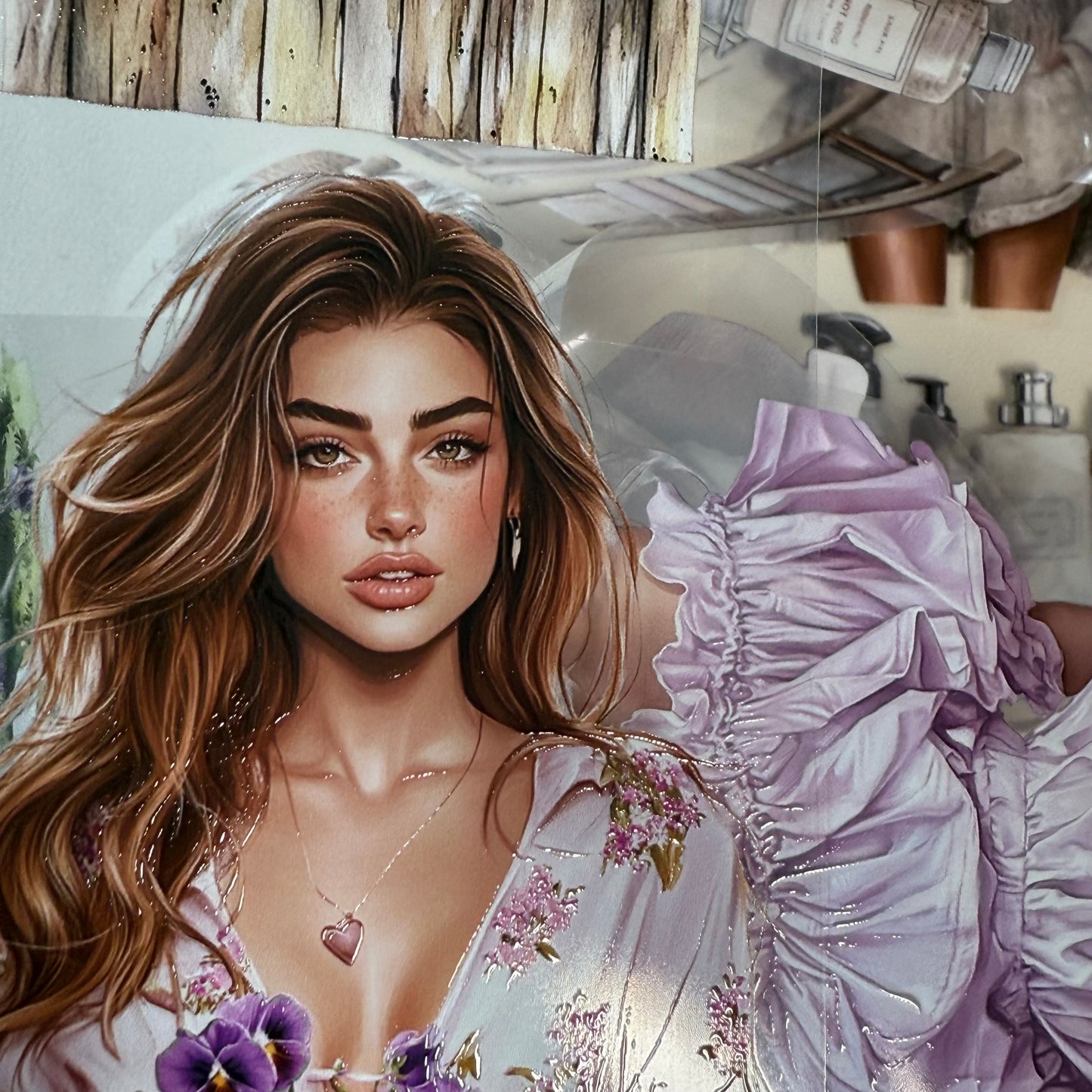 PET 3D raised Laundry day and Sunny pansies ape,one roll fashion, junk journal, scrapbooking,bullet journal, card making.