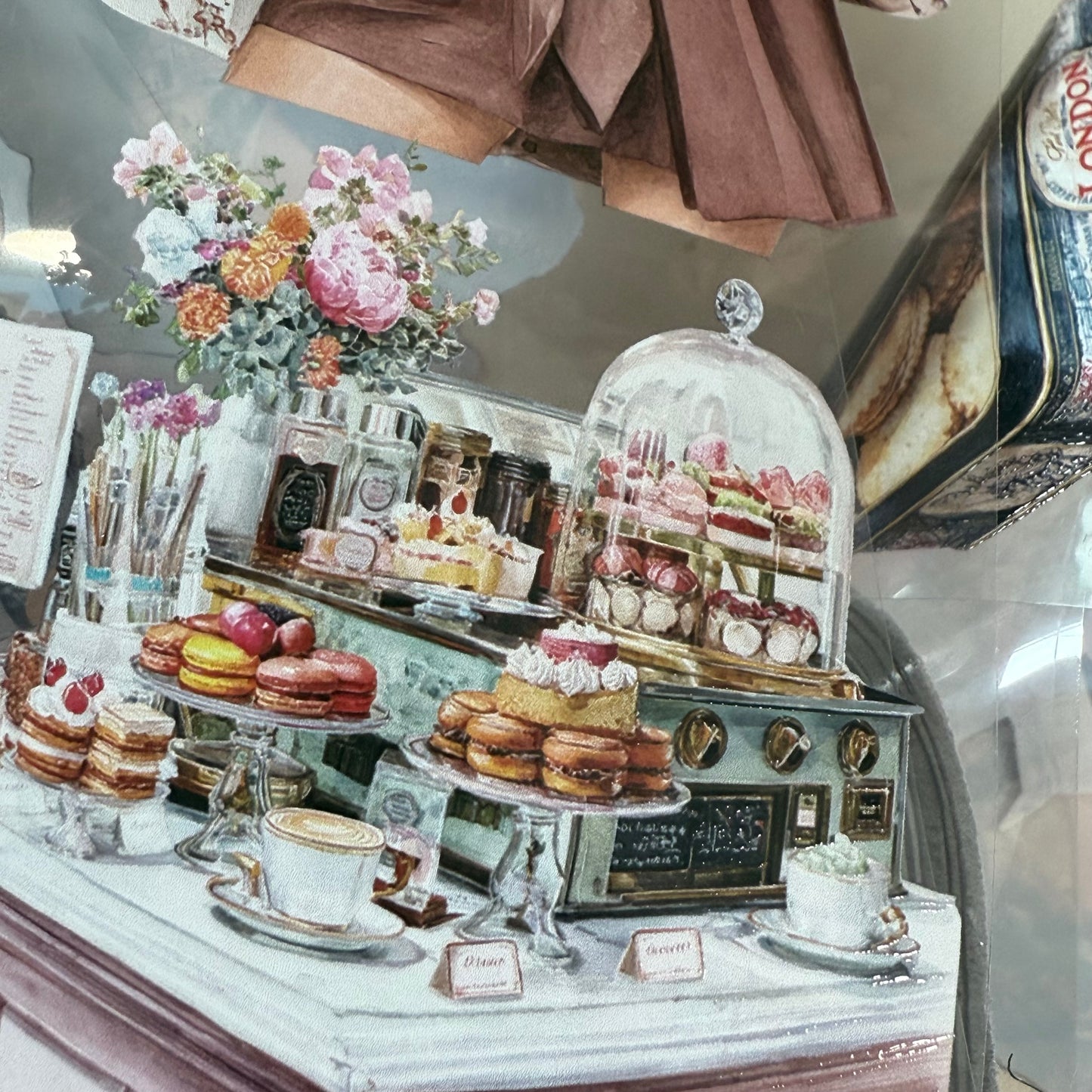 PET London travel and Paris coffee 3D raised tape,one roll fashion, junk journal, scrapbooking,bullet journal, card making.