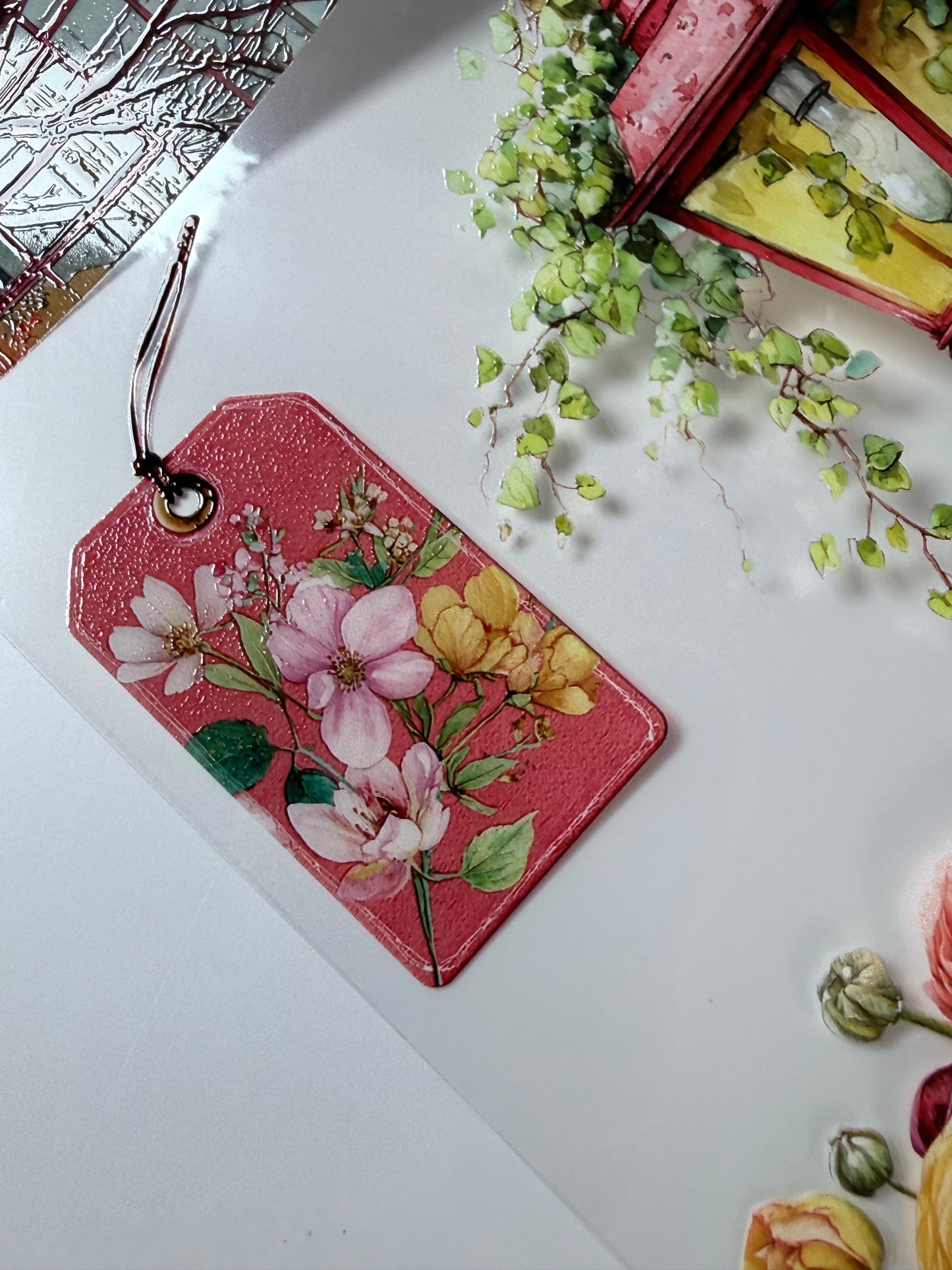 PET 3D raised Landscape Travel time tape,one roll fashion, junk journal, scrapbooking,bullet journal, card making.