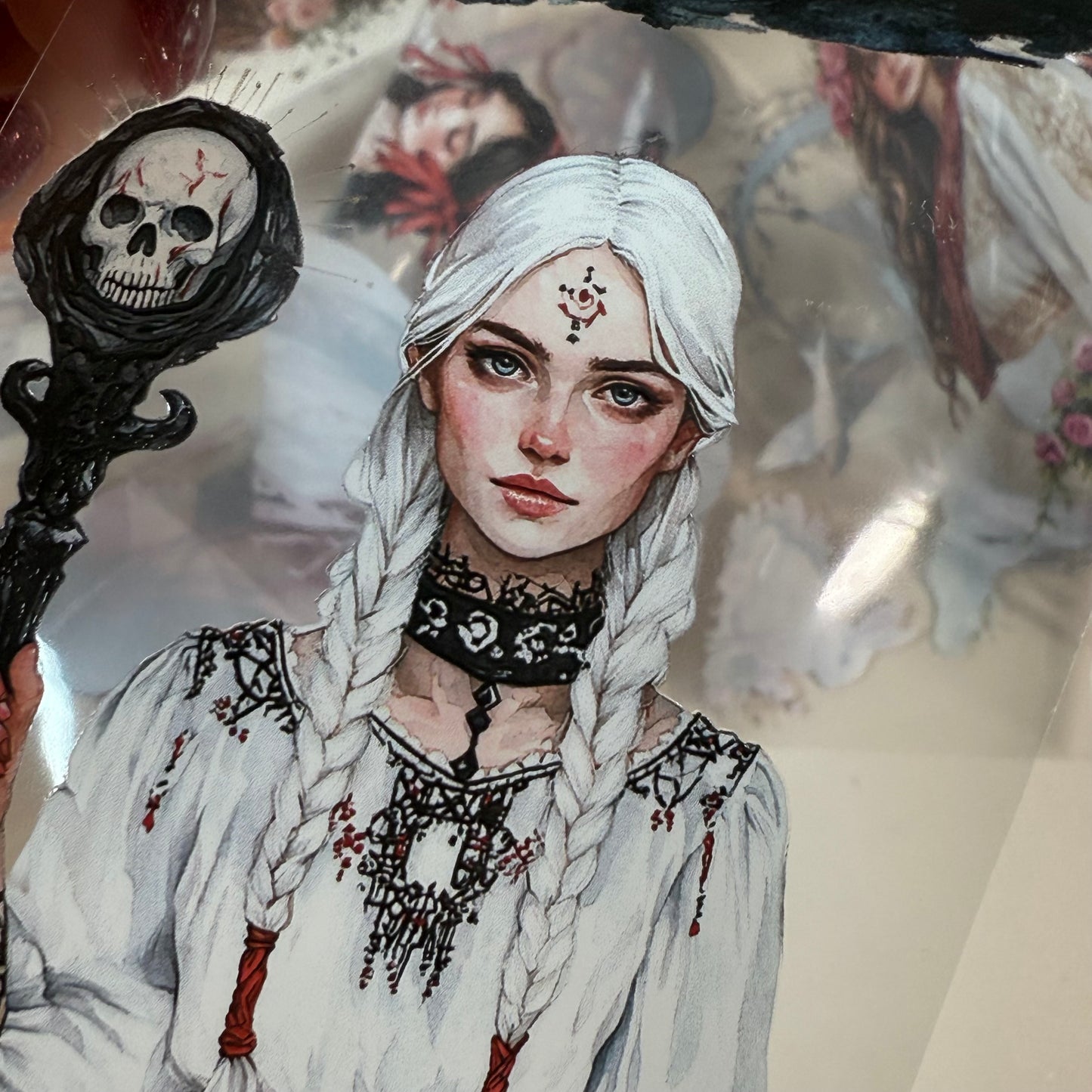 PET 3D raised Slavic Witch and Beltane day tape,one roll fashion, junk journal, scrapbooking,bullet journal, card making.