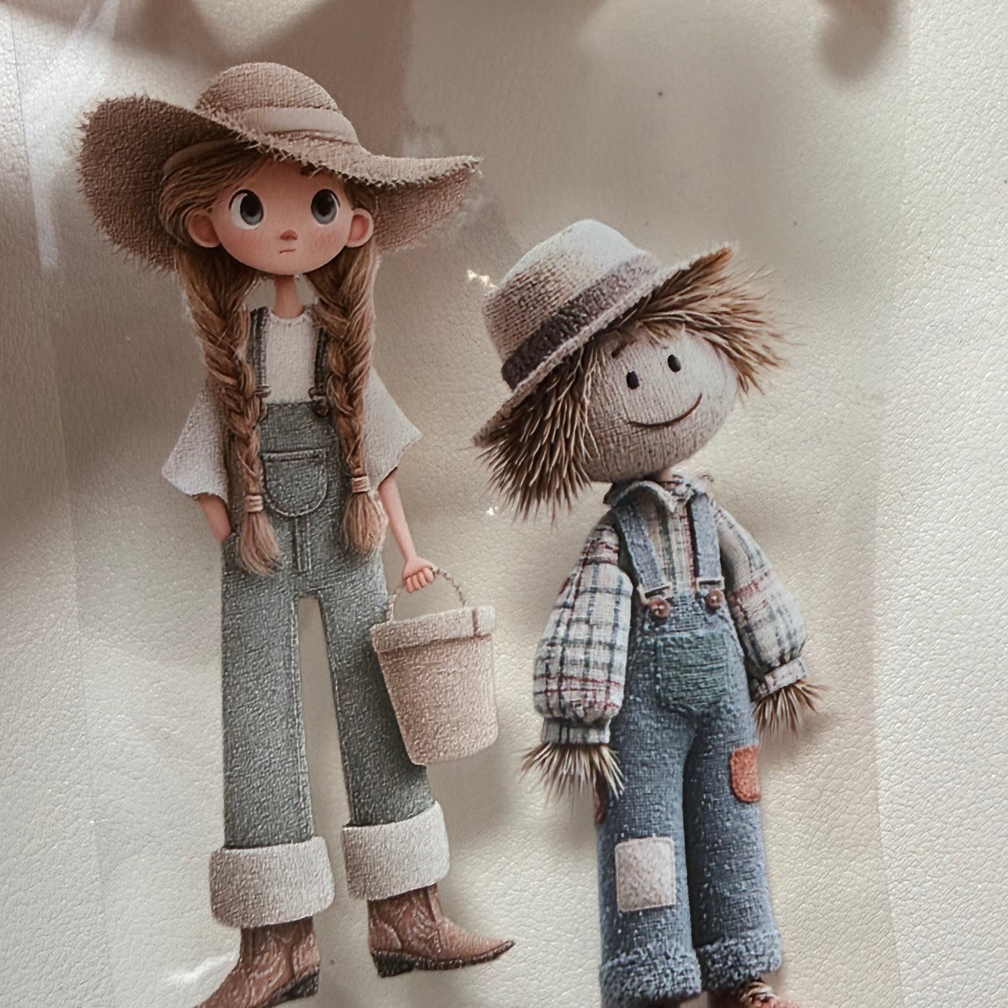 Whimsical Backing and Whimsical Farm PET 3D raised tape,one roll fashion, junk journal, scrapbooking,bullet journal, card making.