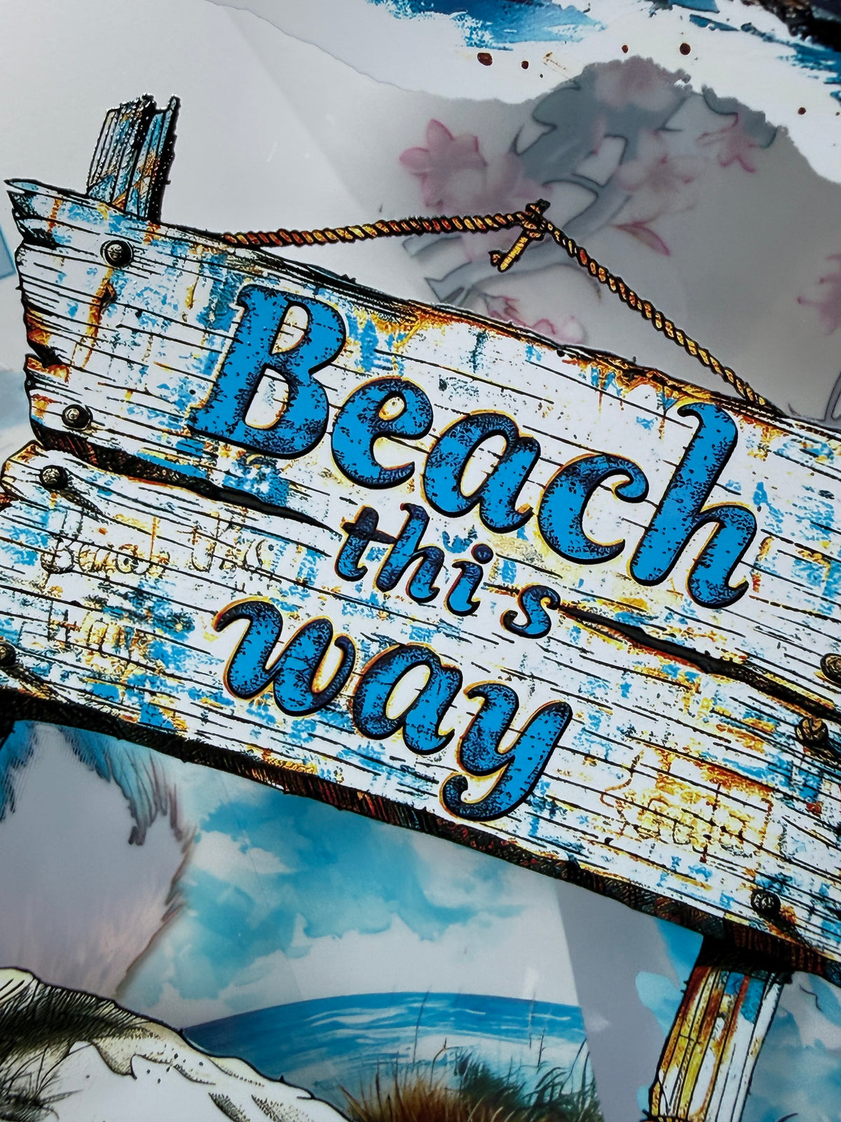 PET 3D raised Beach Bound Landscape tape