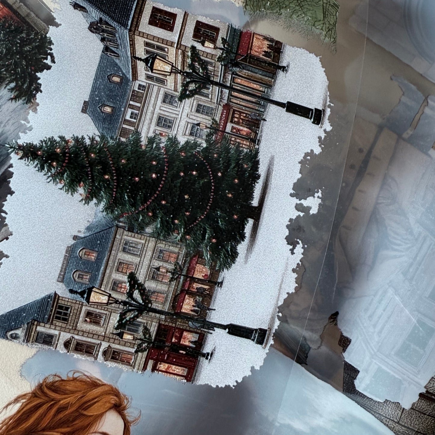 PET 3D raised Christmas in the city and Boho Golden Christmas tape,one roll fashion, junk journal, scrapbooking,bullet journal, card making.