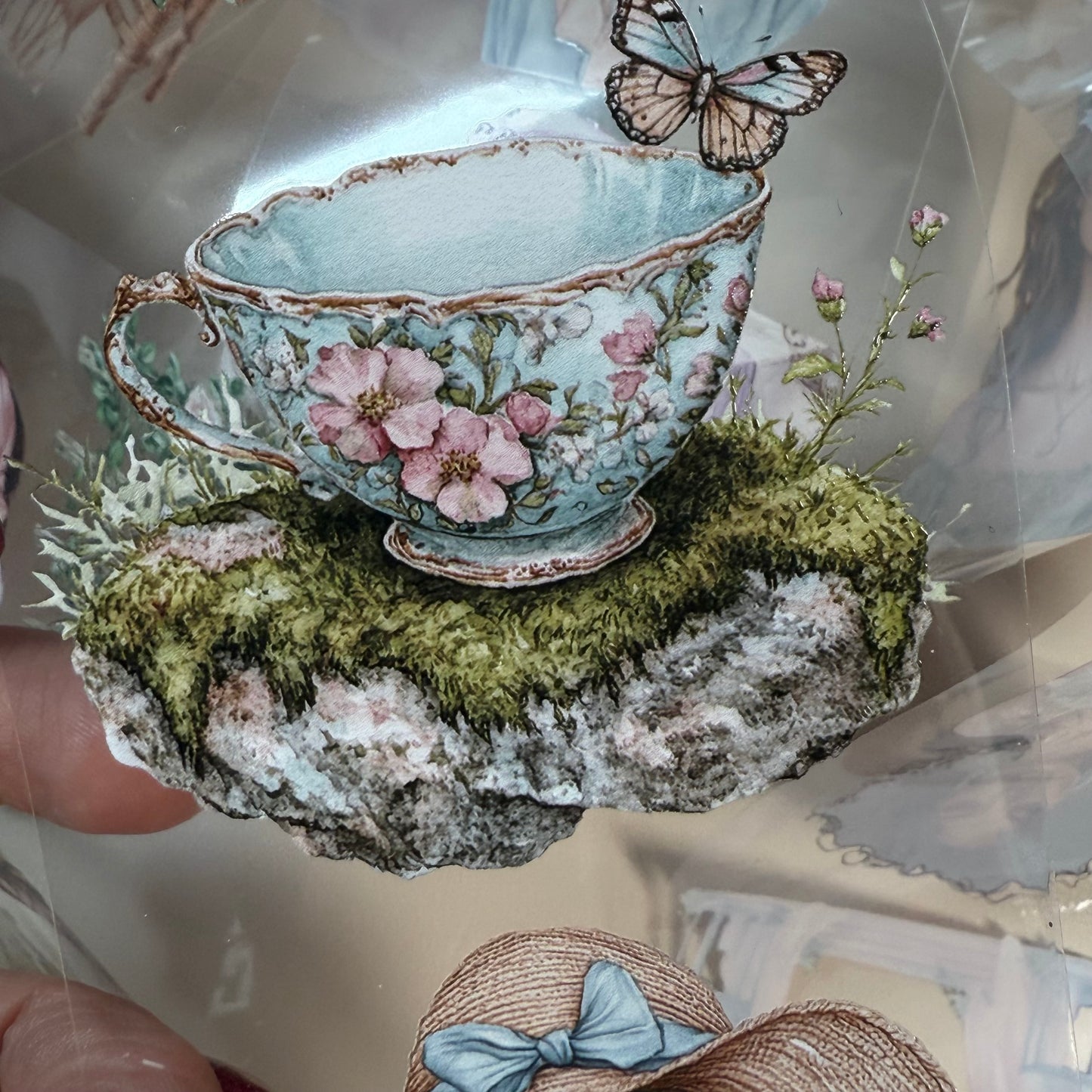 PET 3D raised Petal Haven and Breezy Blooms tape,one roll fashion, junk journal, scrapbooking,bullet journal, card making.