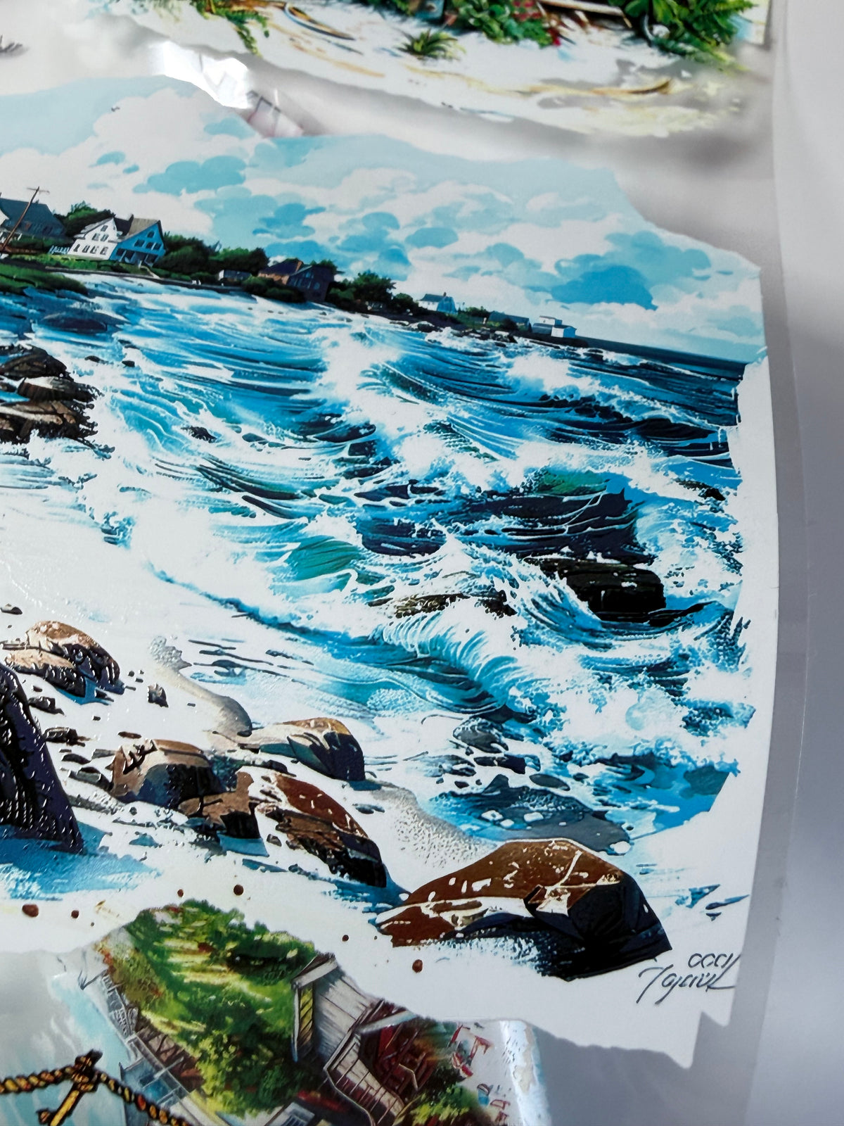 PET 3D raised Beach Bound Landscape tape
