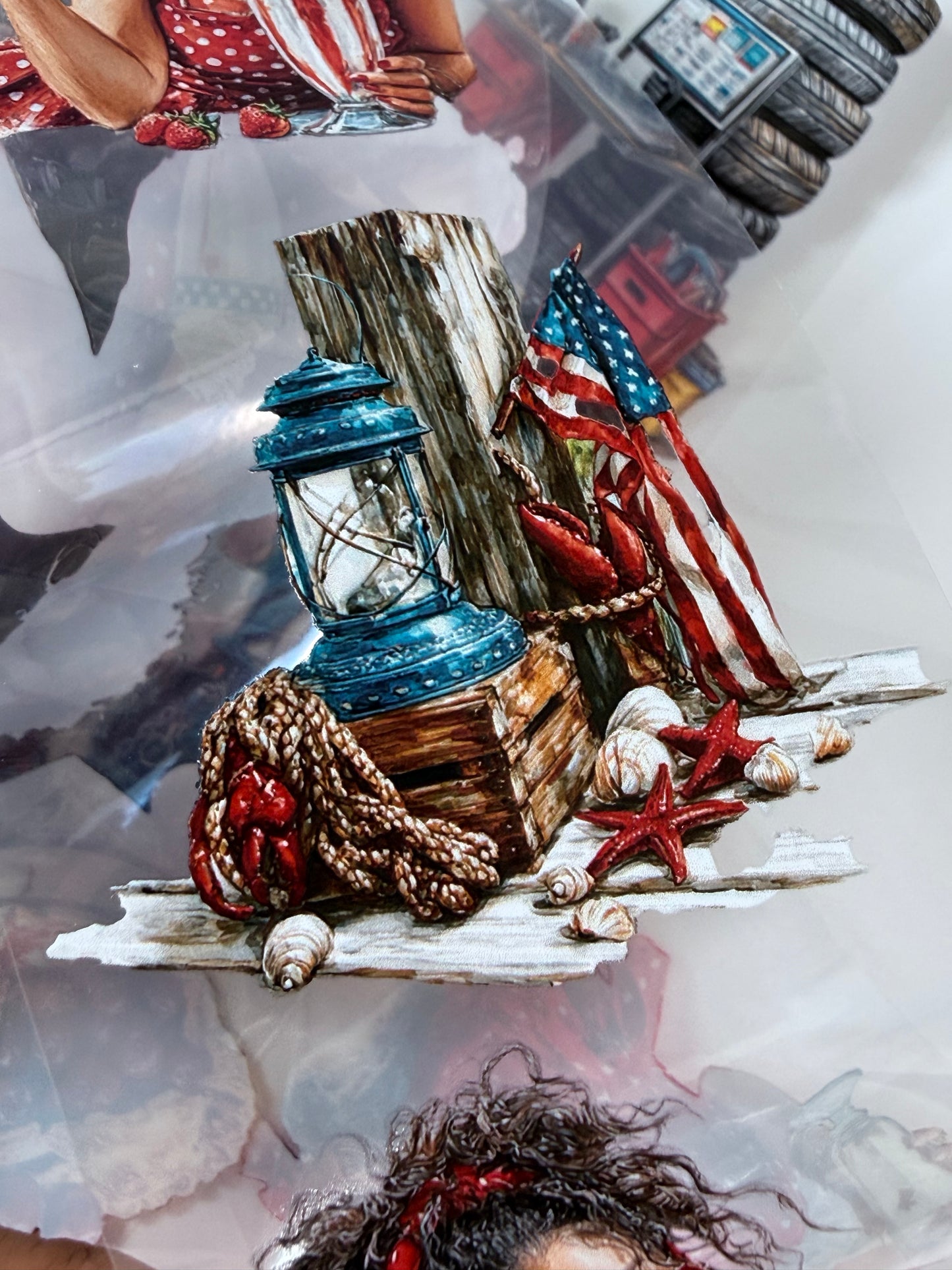 Auto Repair Worker and Independence Day PET 3D raised tape