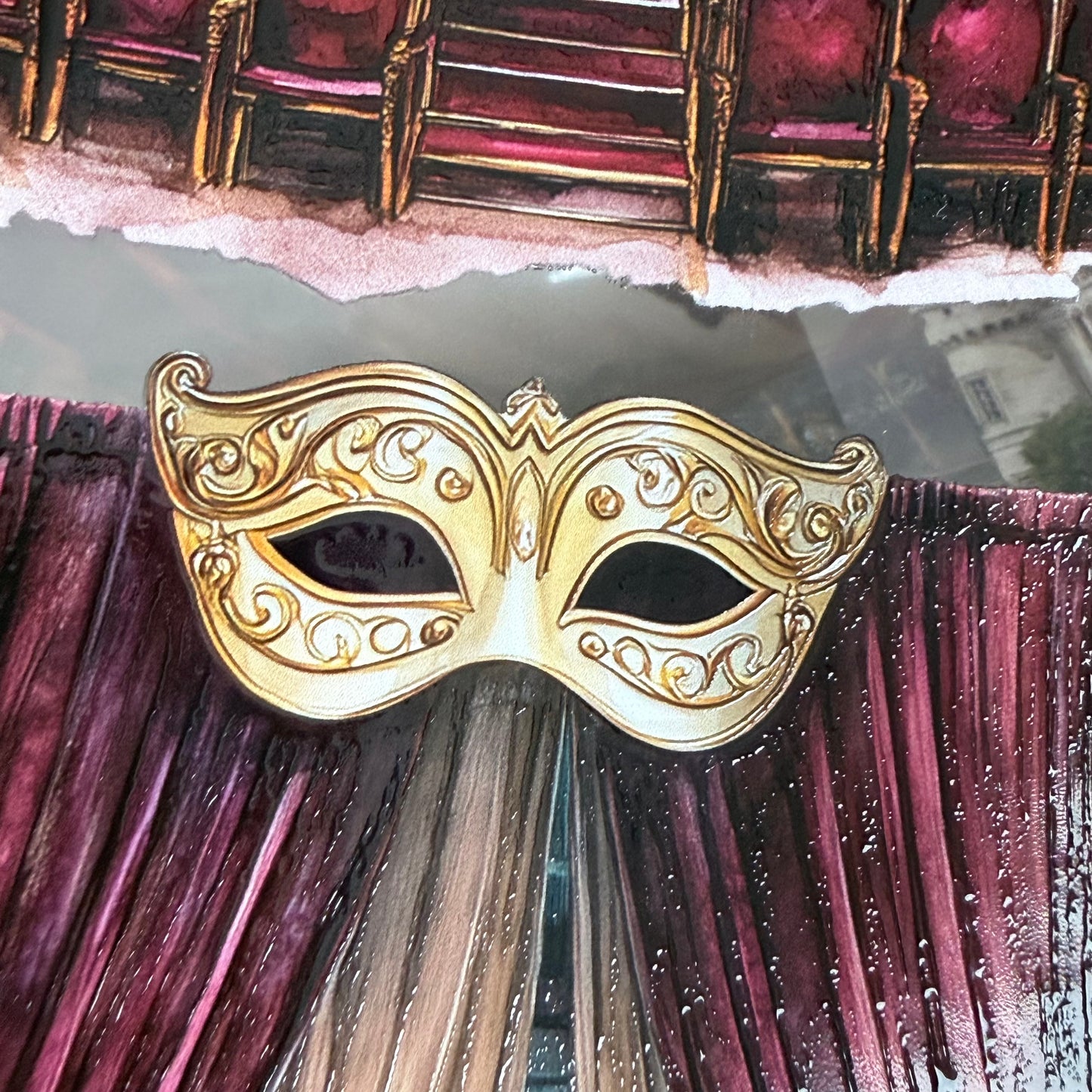 PET 3D raised Opera tape,one roll fashion, junk journal, scrapbooking,bullet journal, card making.